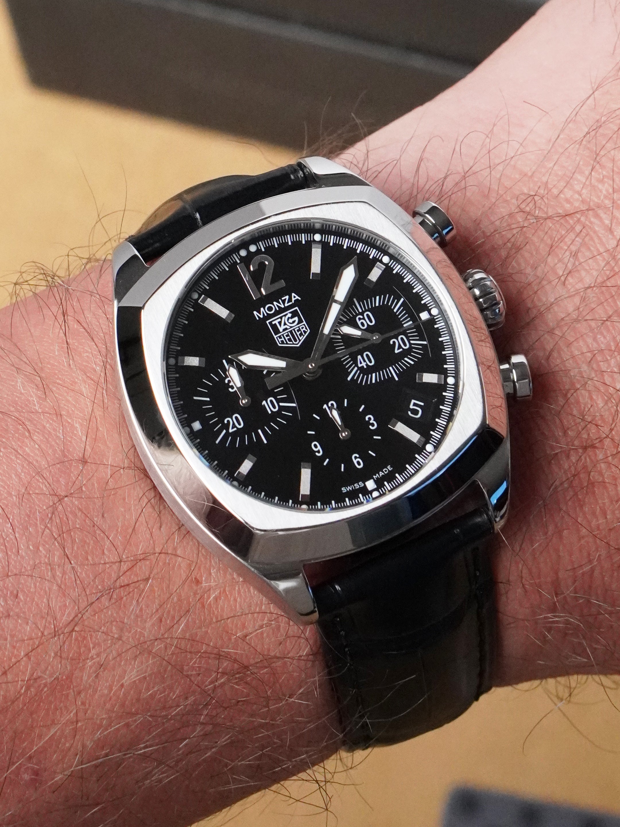 TAG Heuer Monza CR2113-0 - Stainless Steel, Black Dial, Automatic, Full Set (2003)