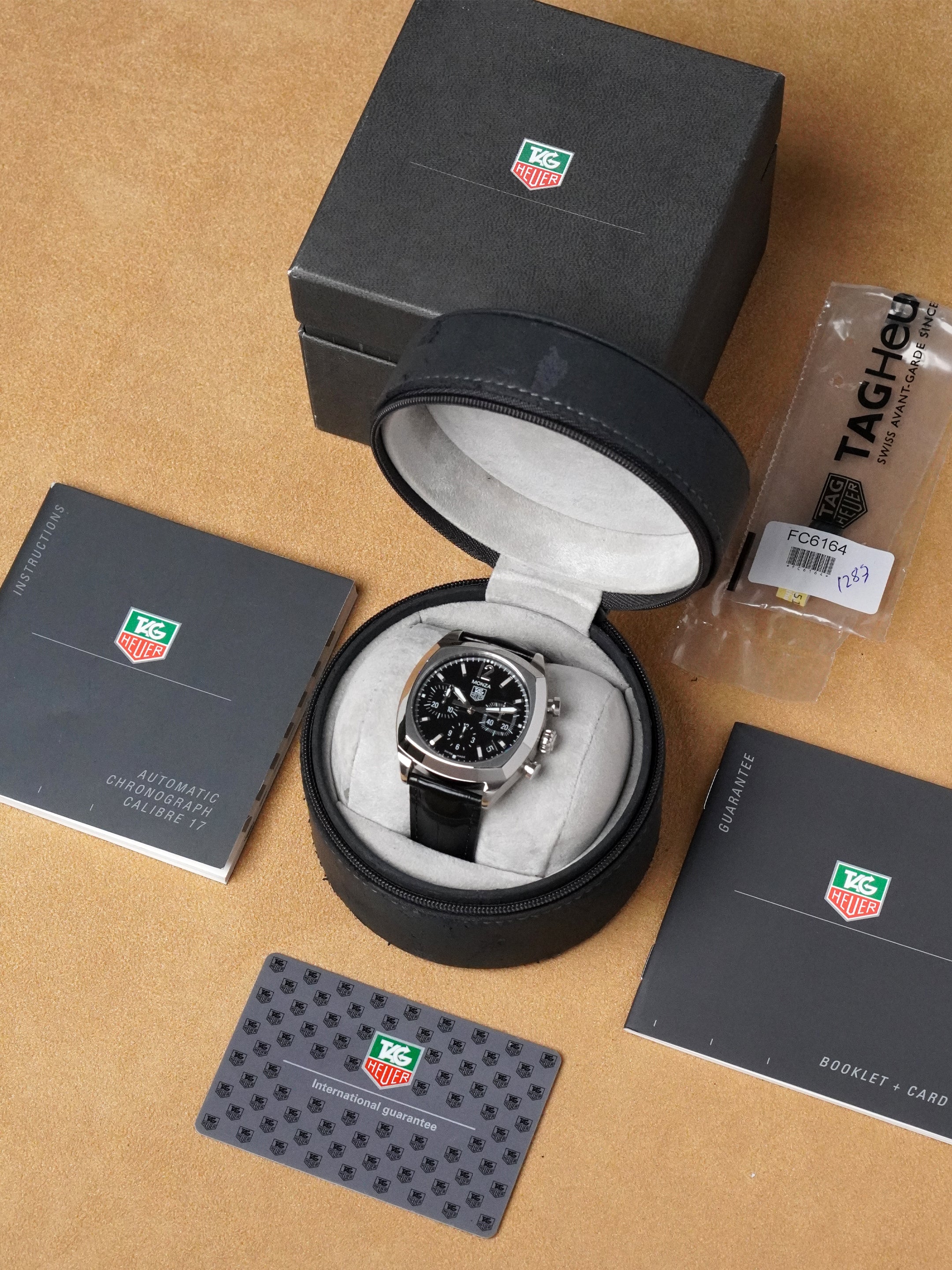 TAG Heuer Monza CR2113-0 - Stainless Steel, Black Dial, Automatic, Full Set (2003)
