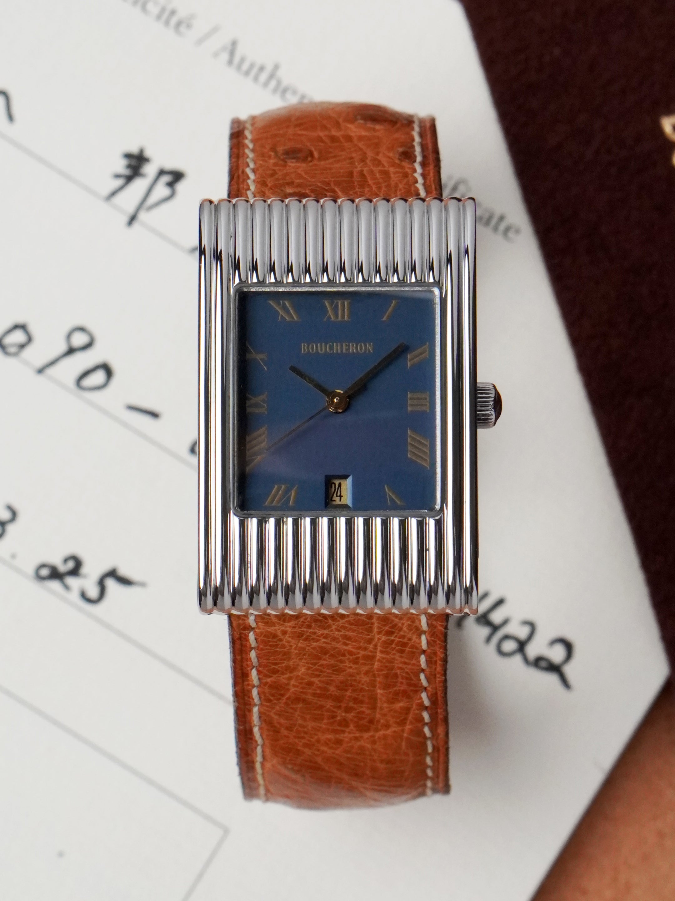 Boucheron Reflet - Stainless Steel, Blue Dial, Quartz, Full Set (2006)