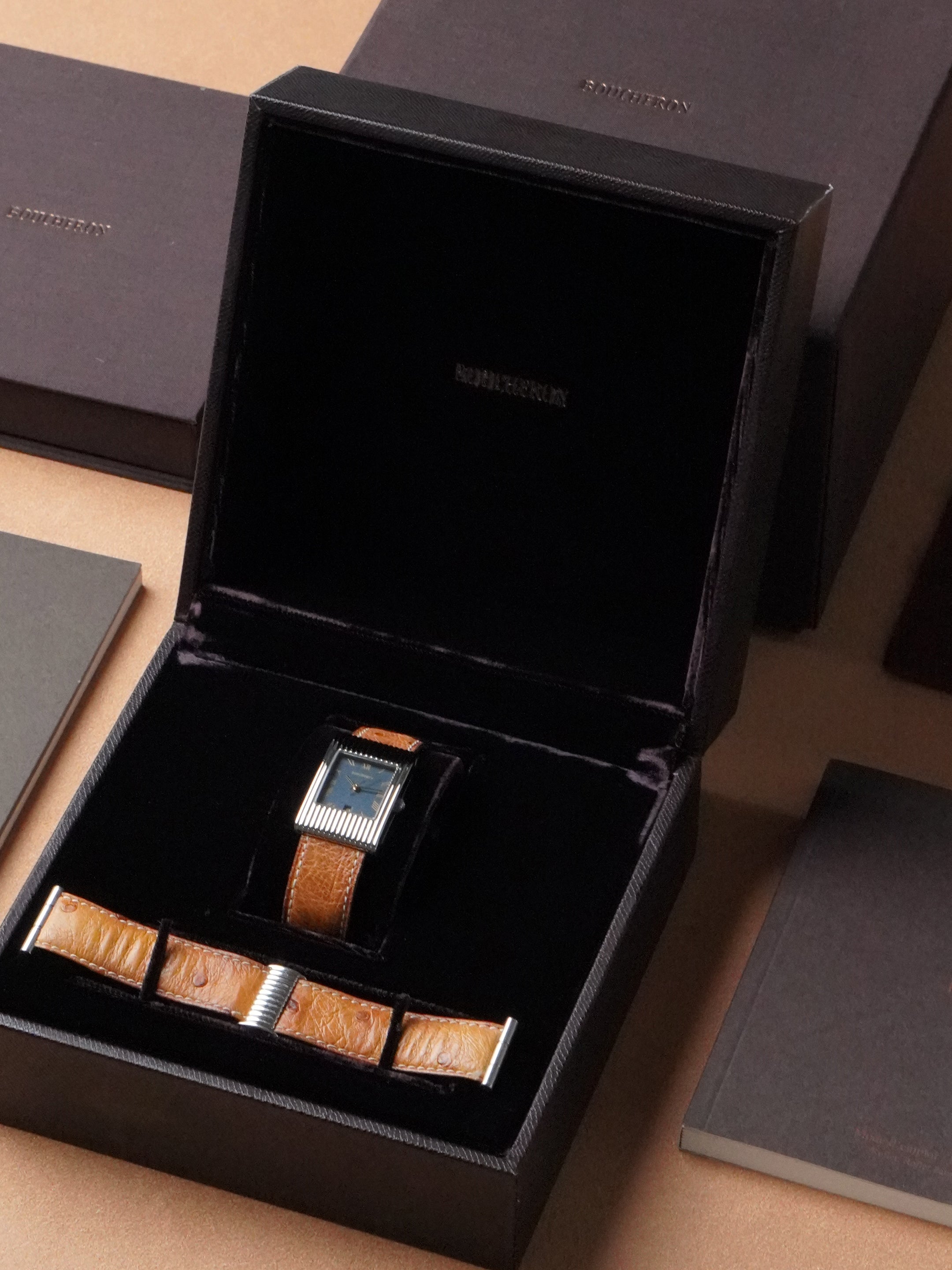 Boucheron Reflet - Stainless Steel, Blue Dial, Quartz, Full Set (2006)