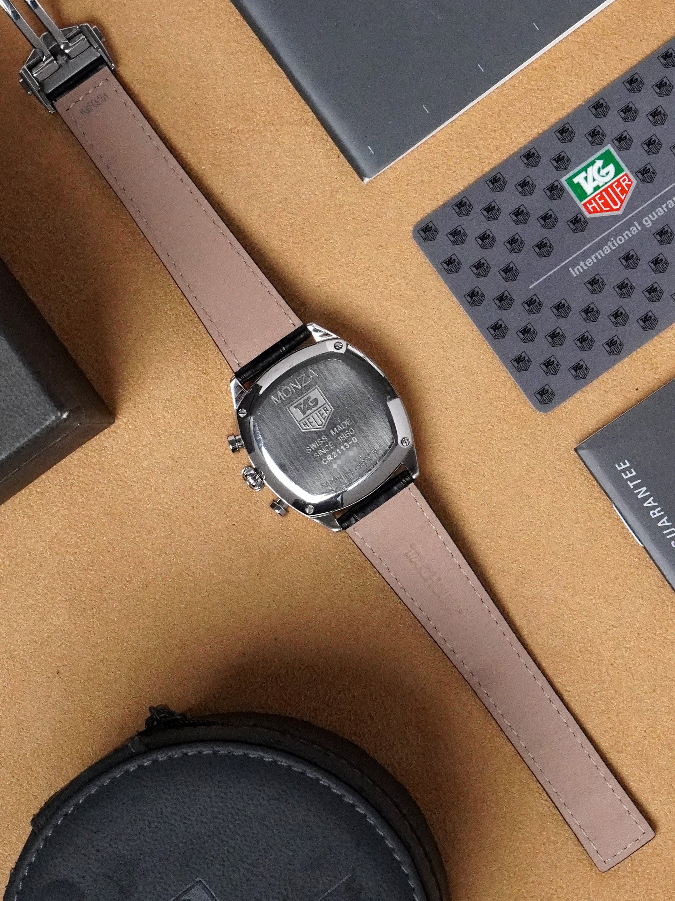 TAG Heuer Monza CR2113-0 - Stainless Steel, Black Dial, Automatic, Full Set (2003)