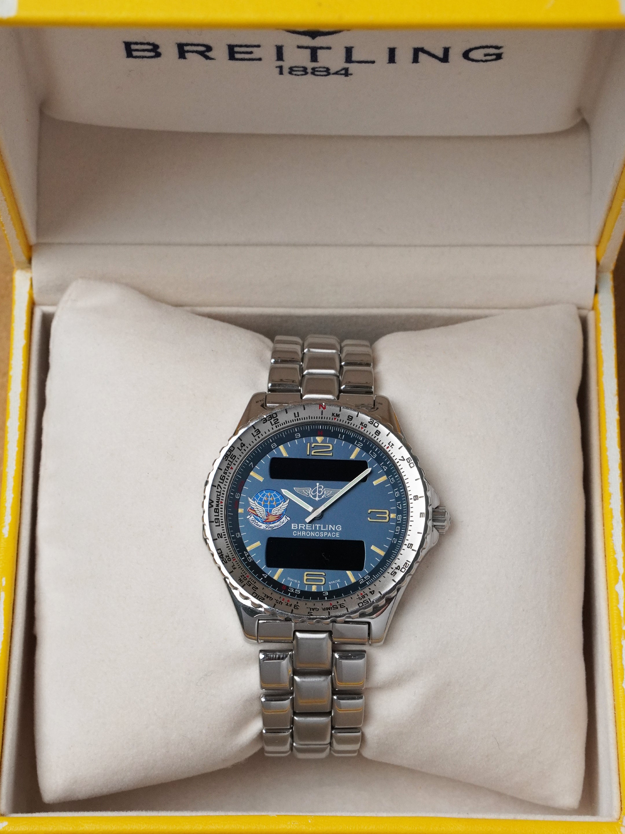Breitling Chronospace "Blue Impulse" A56012.1 - Stainless Steel, Quartz, Full Set (1995)