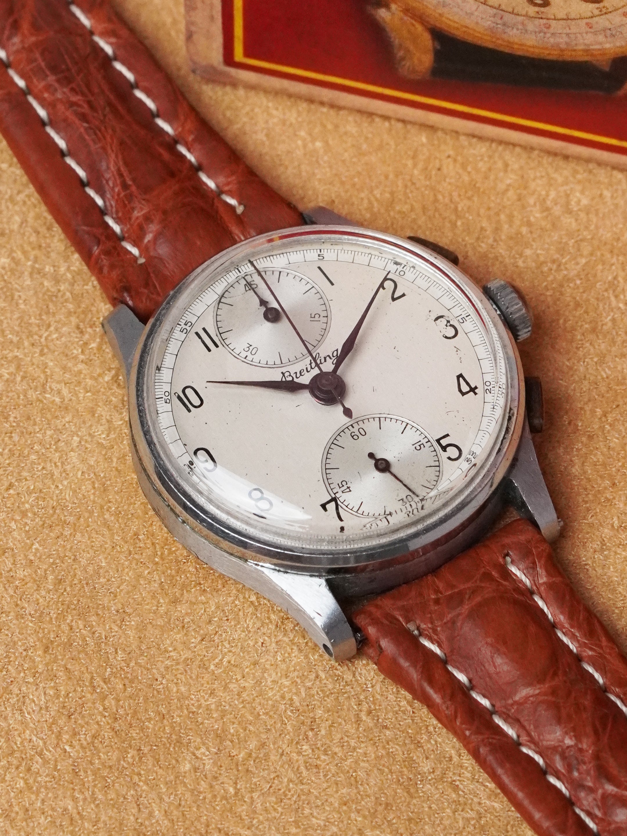 Breitling Chronograph 178 - Chrome-Plated Case, White Dial, Manual, Box Only (1947)