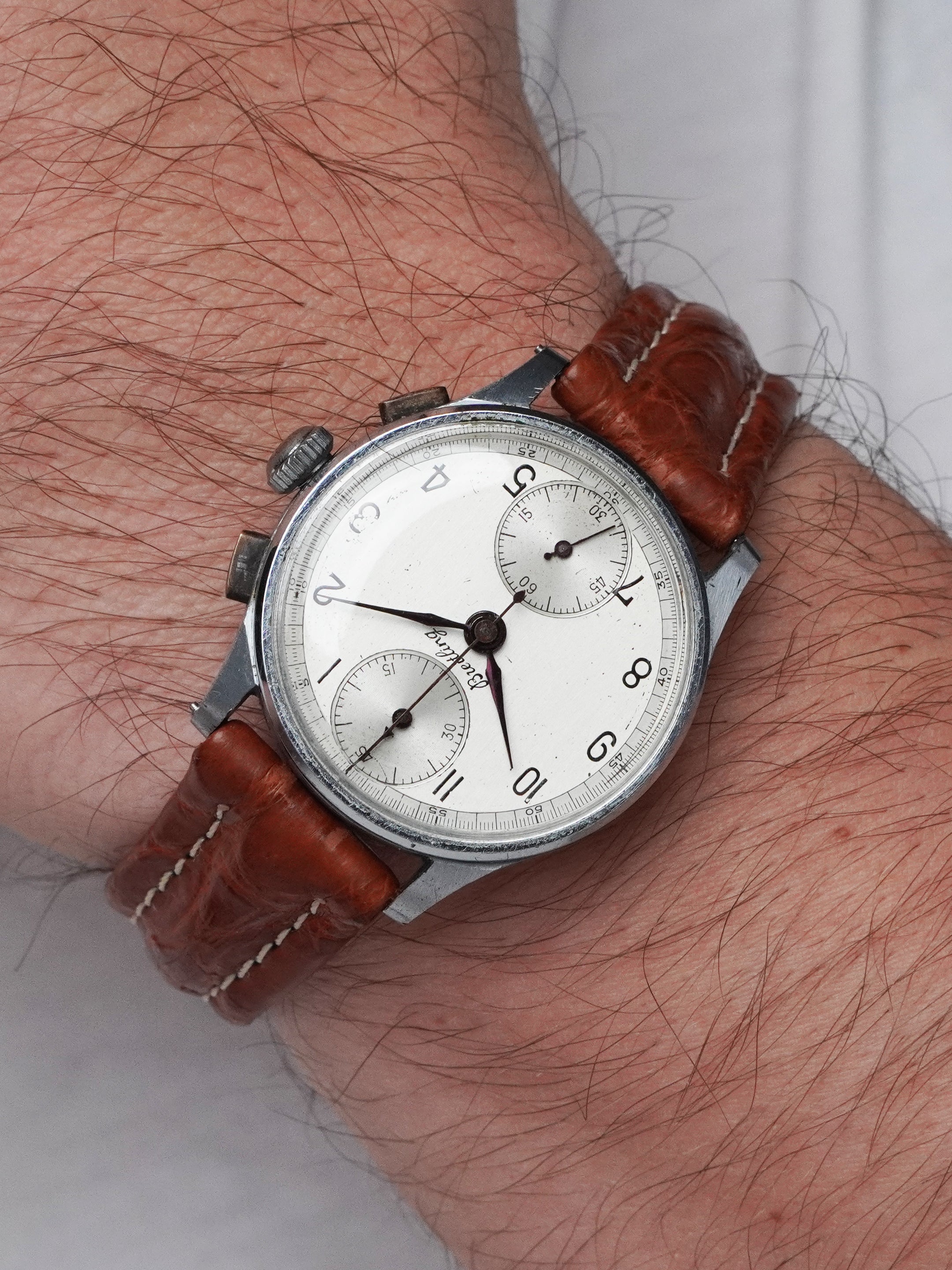 Breitling Chronograph 178 - Chrome-Plated Case, White Dial, Manual, Box Only (1947)