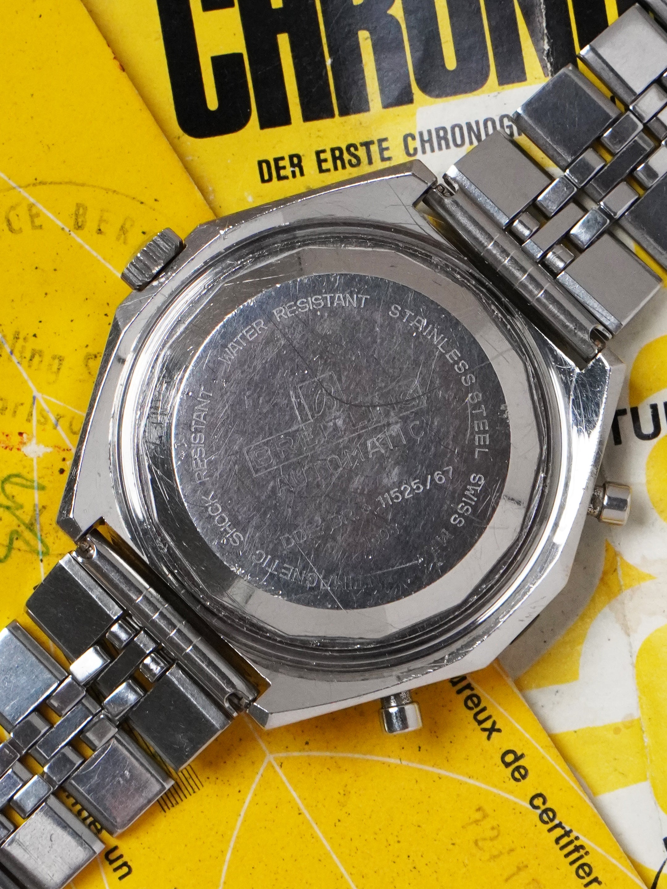 Breitling Chronomat "Pizza" 1808 - Stainless Steel, Black Dial, Automatic, Full Set (1970)