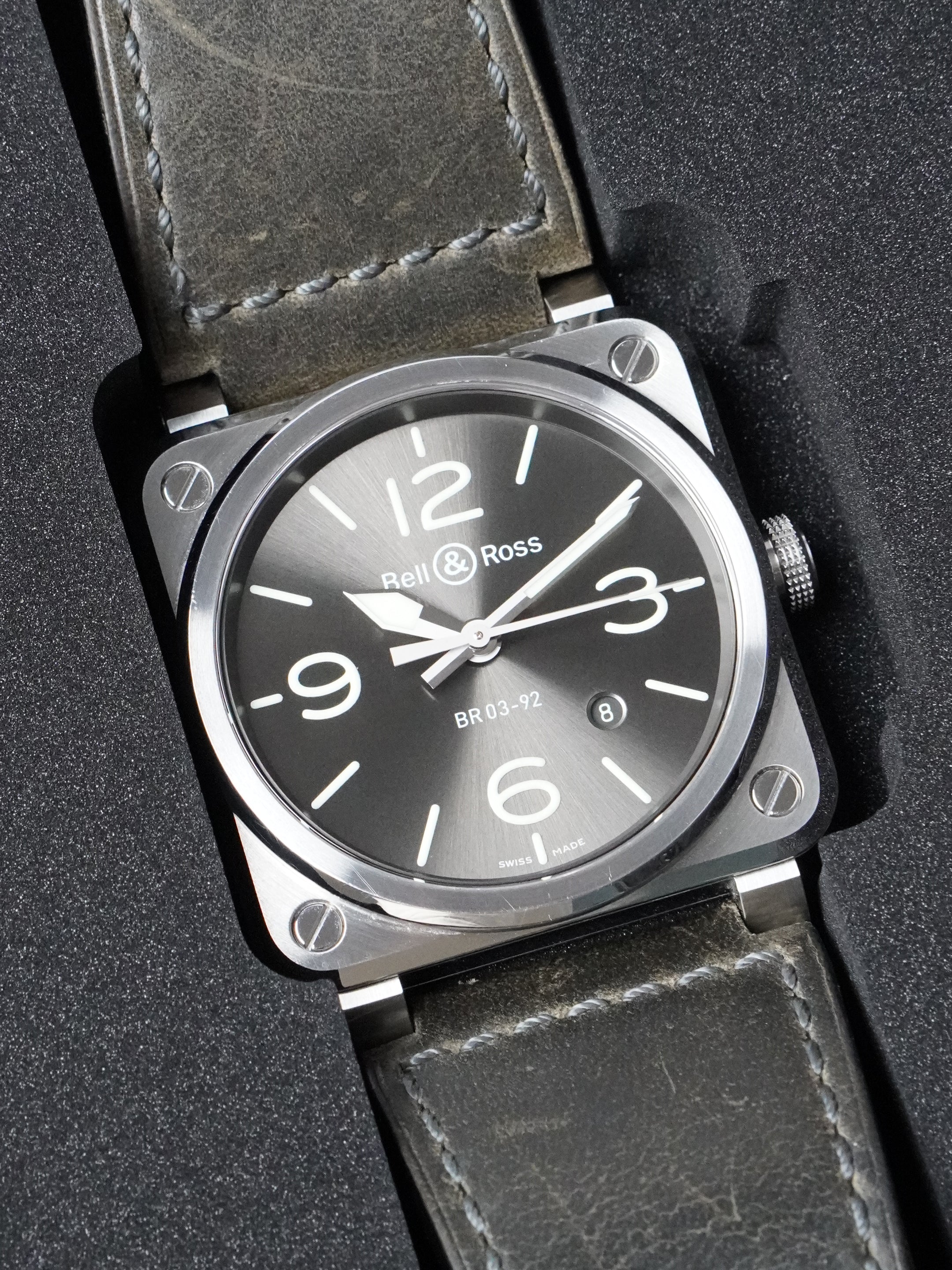 Bell & Ross BR 03-92 Steel Grey Lum BR0392-GC3-ST/SCA - Grey Dial, Automatic, Full Set (2024)