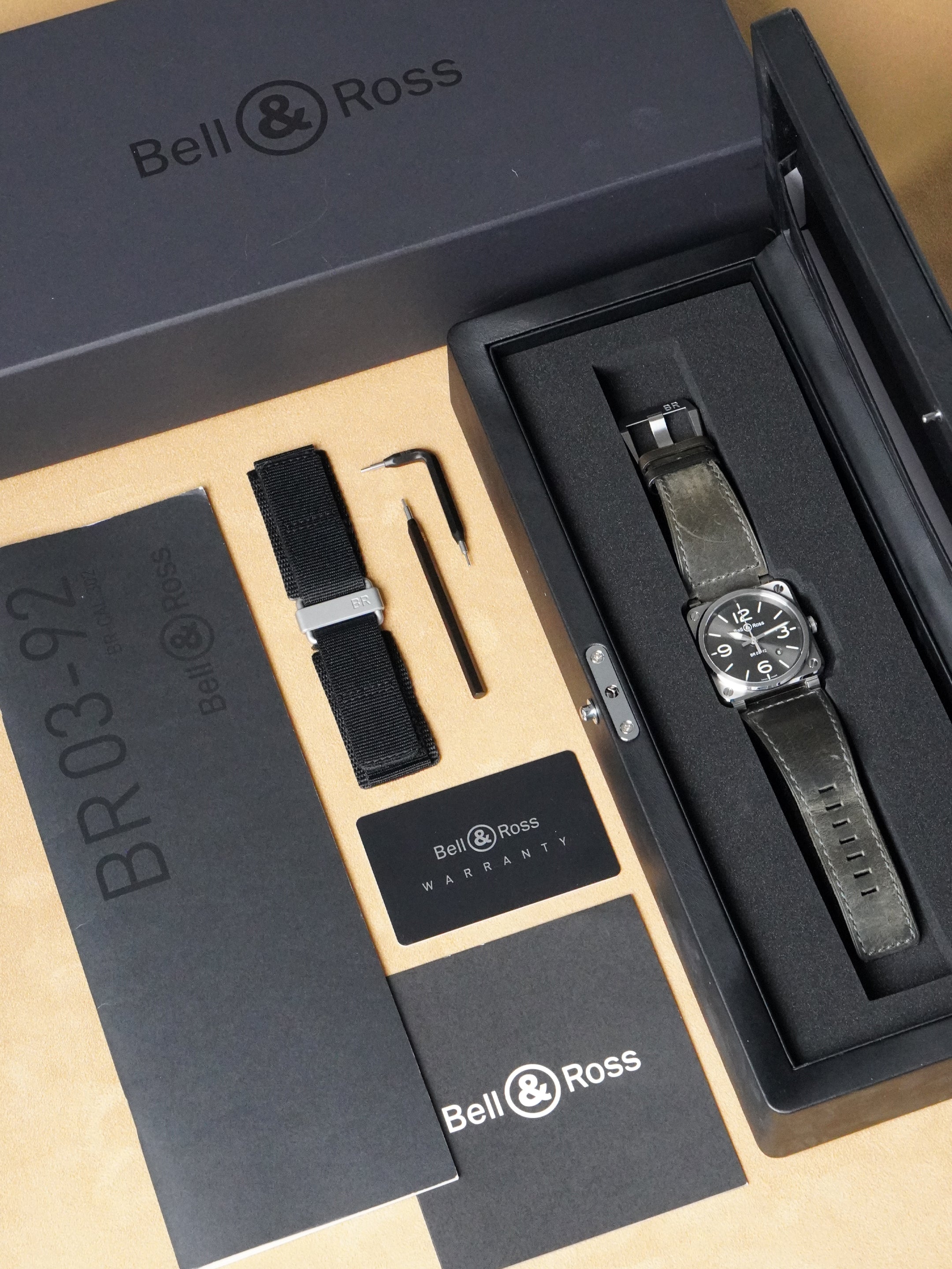 Bell & Ross BR 03-92 Steel Grey Lum BR0392-GC3-ST/SCA - Grey Dial, Automatic, Full Set (2024)