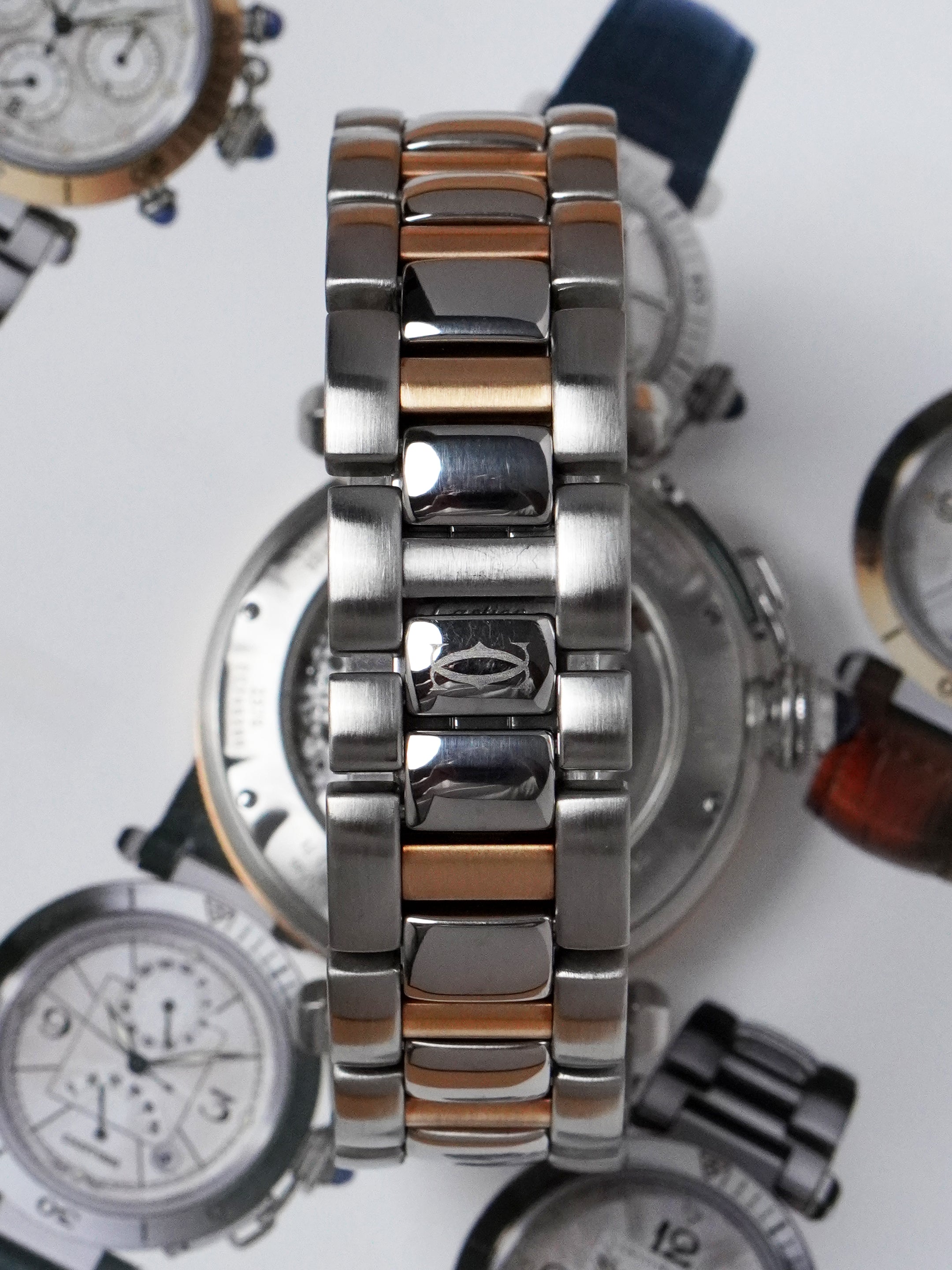 Cartier Pasha 2378 - Yellow Gold / Stainless Steel, Silver Dial, Automatic, Original Box (2005*)