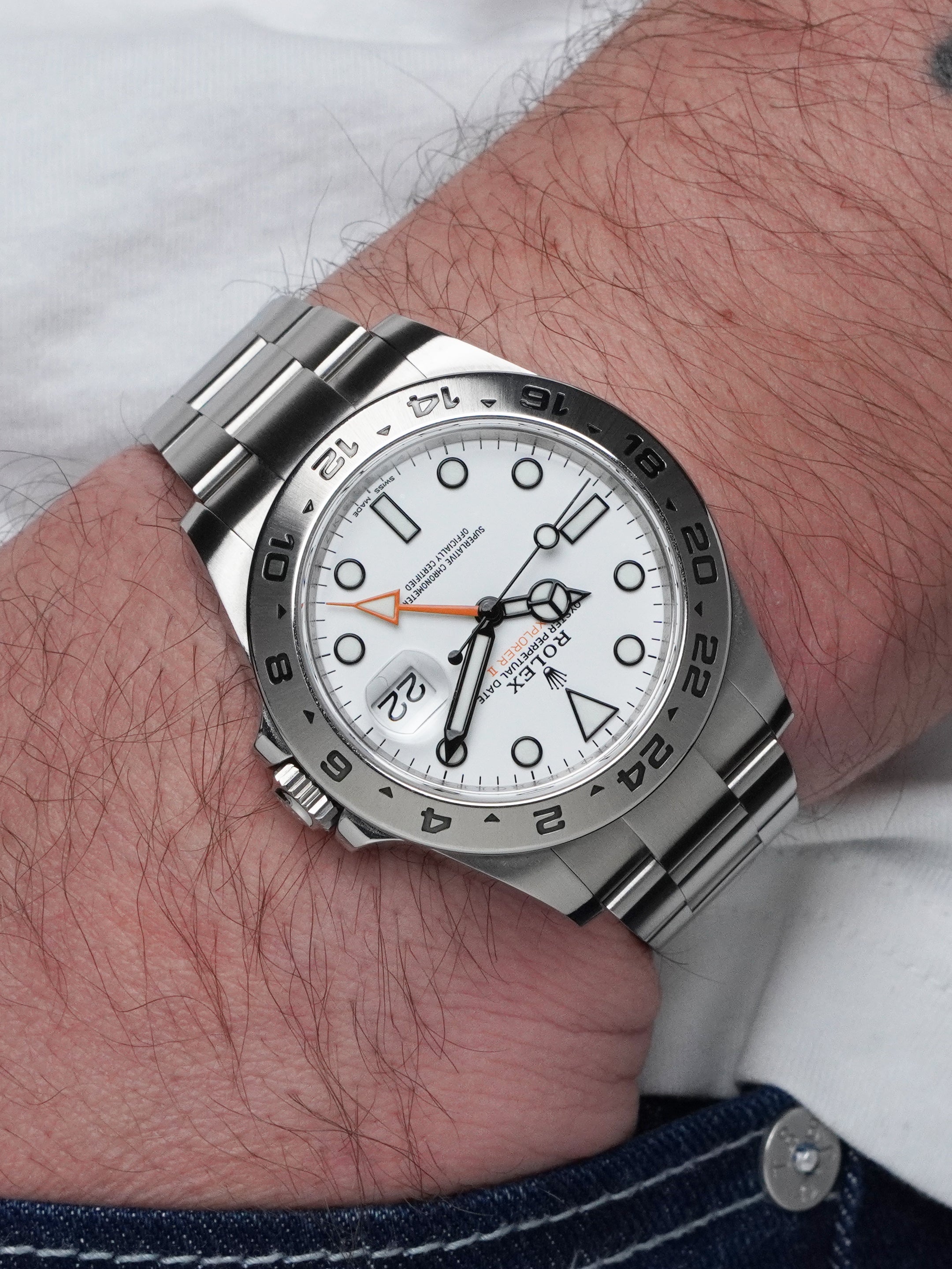 Rolex Explorer II "Polar" 216570 - Stainless Steel, White Dial, Automatic, Full Set (2017)