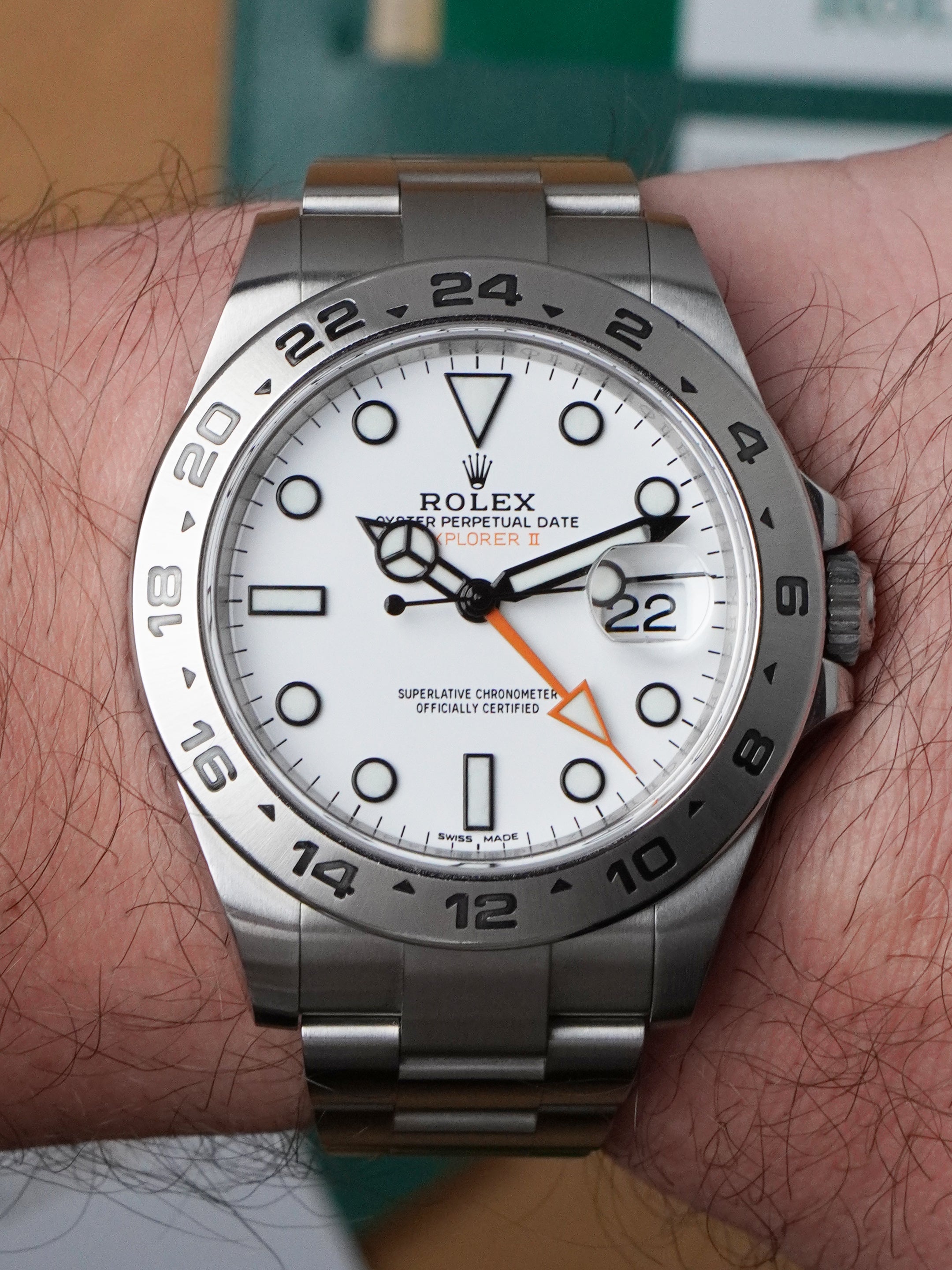 Rolex Explorer II "Polar" 216570 - Stainless Steel, White Dial, Automatic, Full Set (2017)