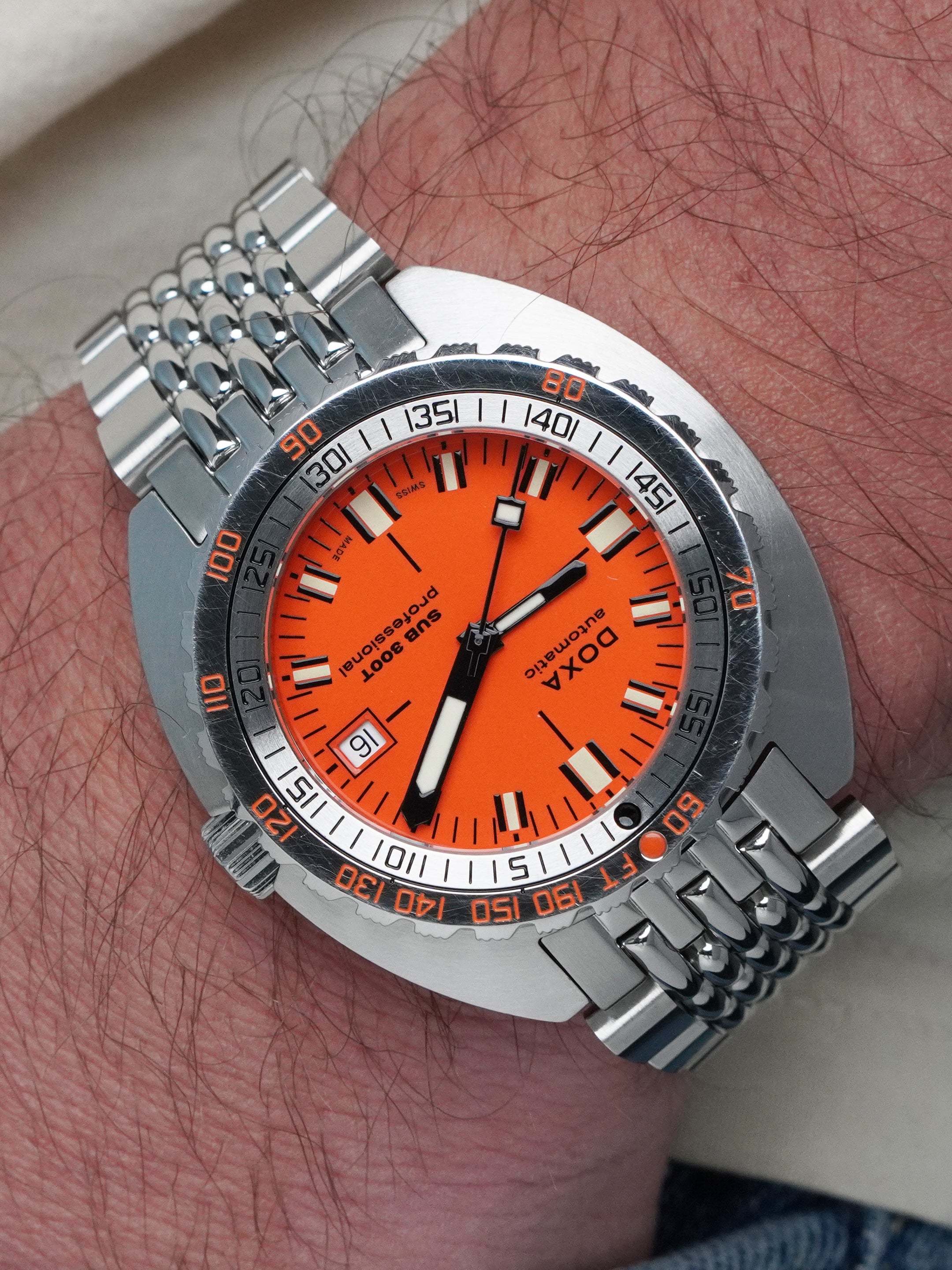 Doxa Sub 300T 50th Anniversary Edition 879.10.351.10 - Orange Dial, Automatic, Full Set (2020)