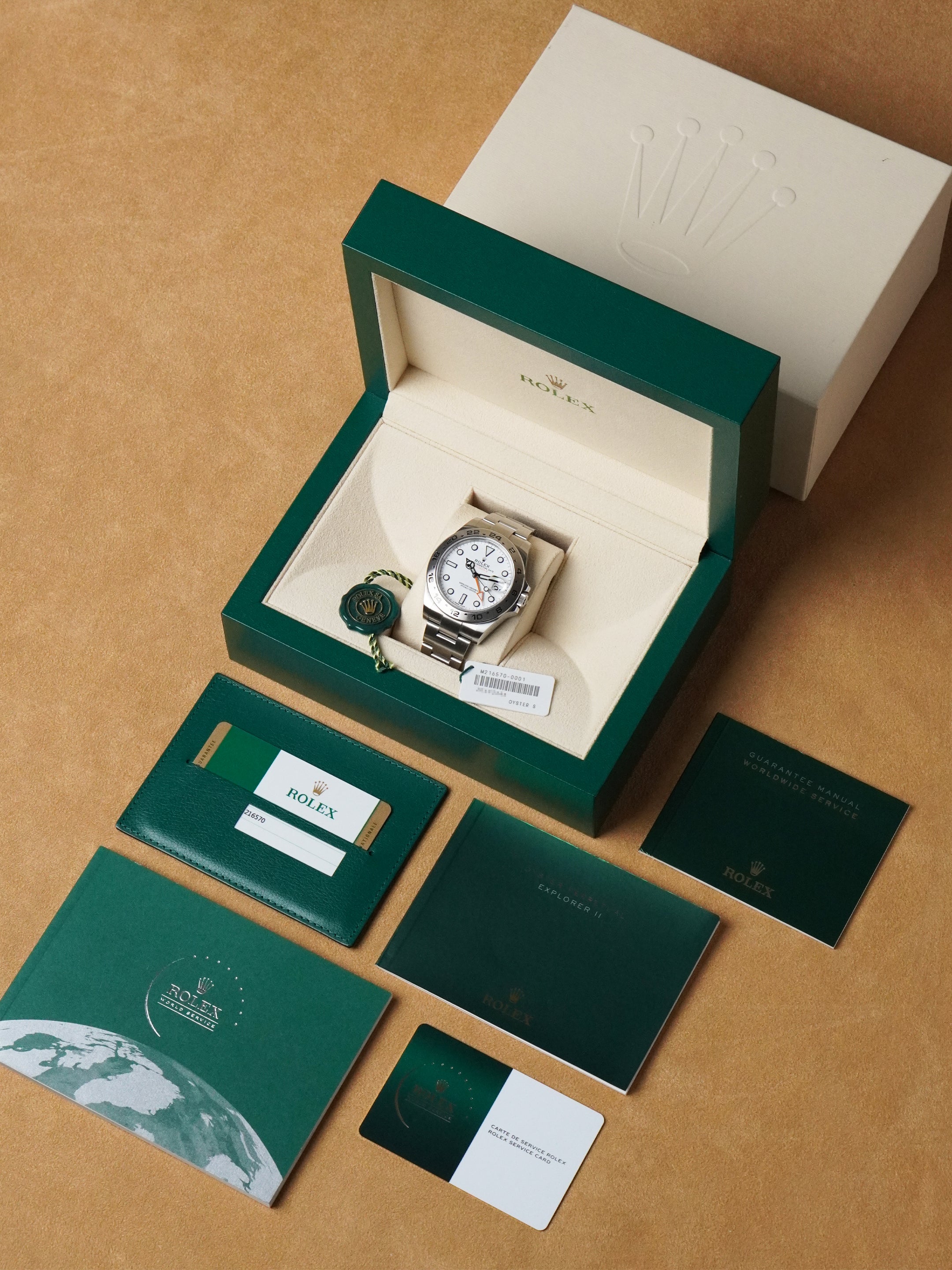 Rolex Explorer II "Polar" 216570 - Stainless Steel, White Dial, Automatic, Full Set (2017)