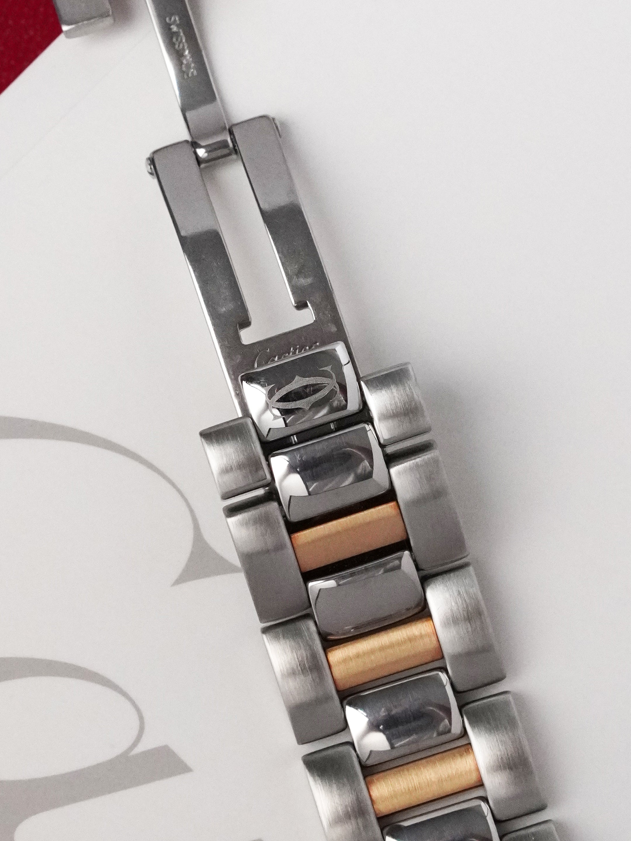 Cartier Pasha 2378 - Yellow Gold / Stainless Steel, Silver Dial, Automatic, Original Box (2005*)