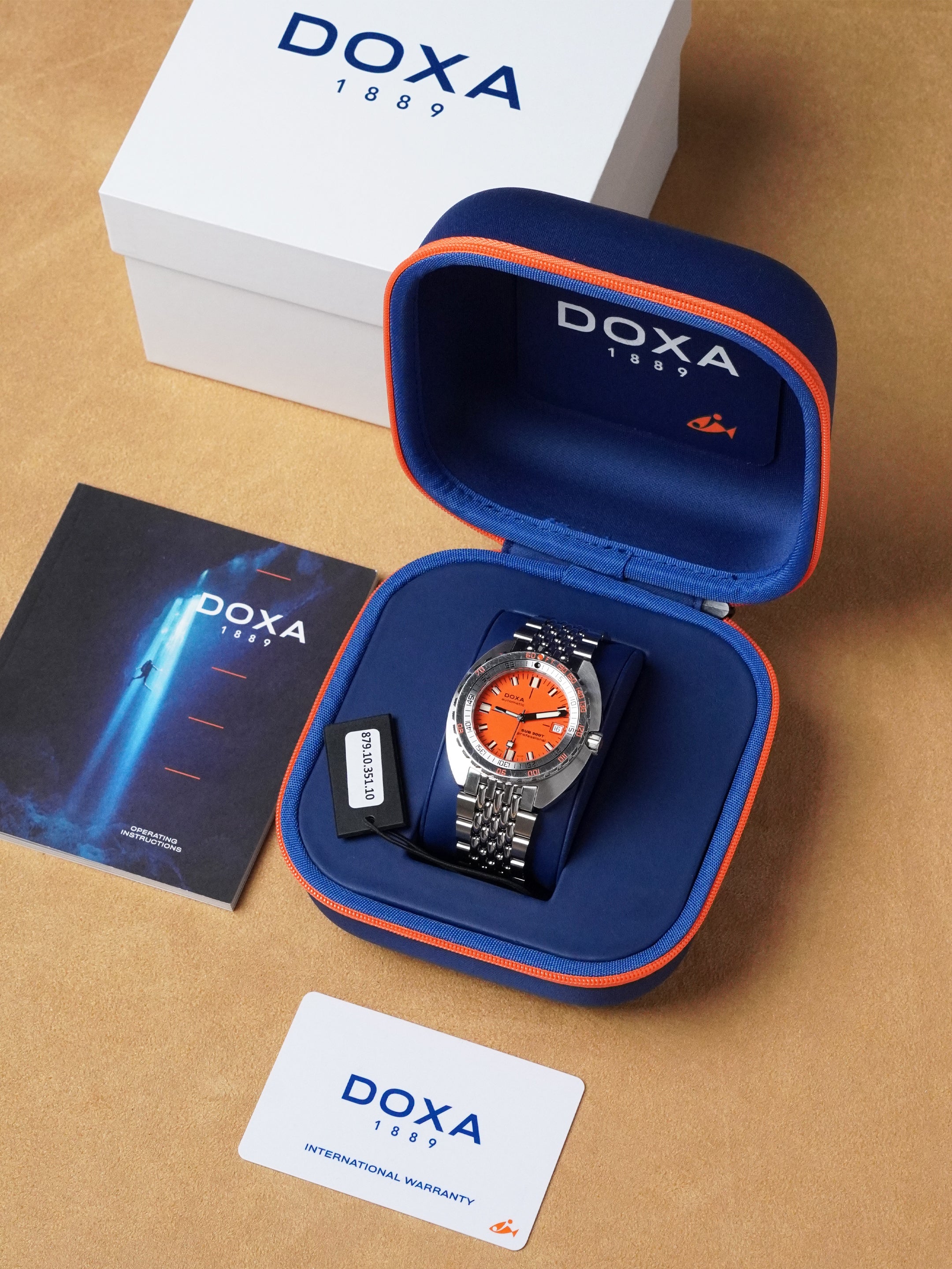Doxa Sub 300T 50th Anniversary Edition 879.10.351.10 - Orange Dial, Automatic, Full Set (2020)
