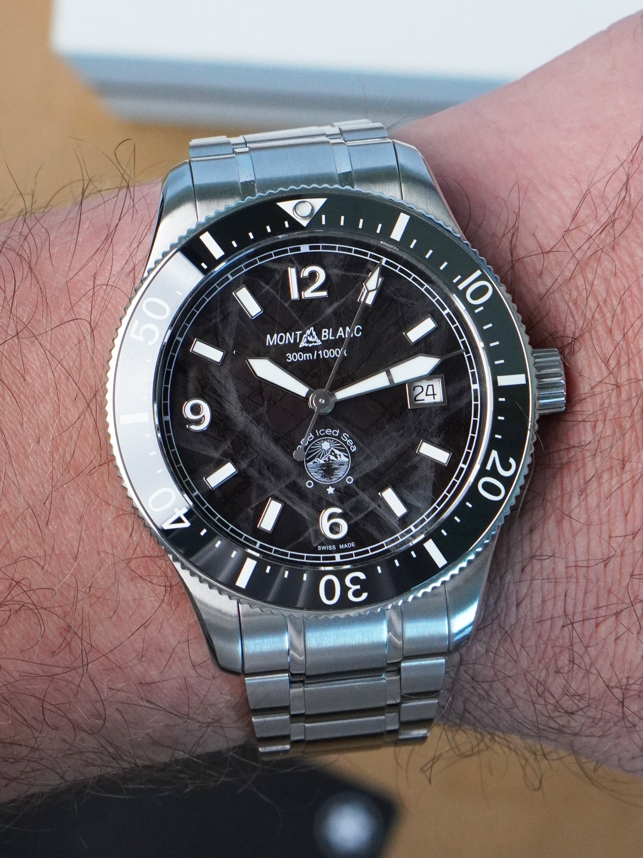 Montblanc Iced Sea Automatic Date MB129372 - Black Dial, Automatic, Full Set (2023)