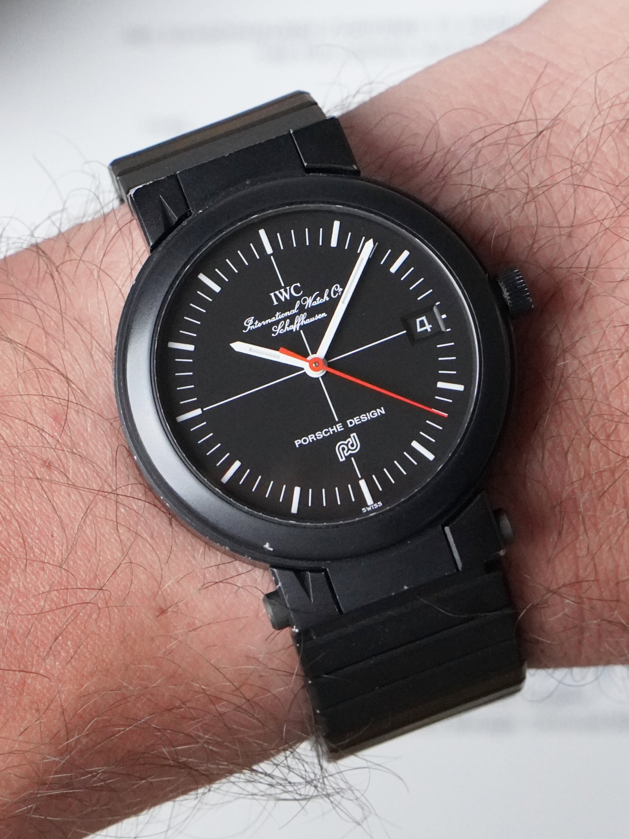 IWC Porsche Design Compass 3510 - PVD-coated Aluminium, Automatic, Full Set (1980)