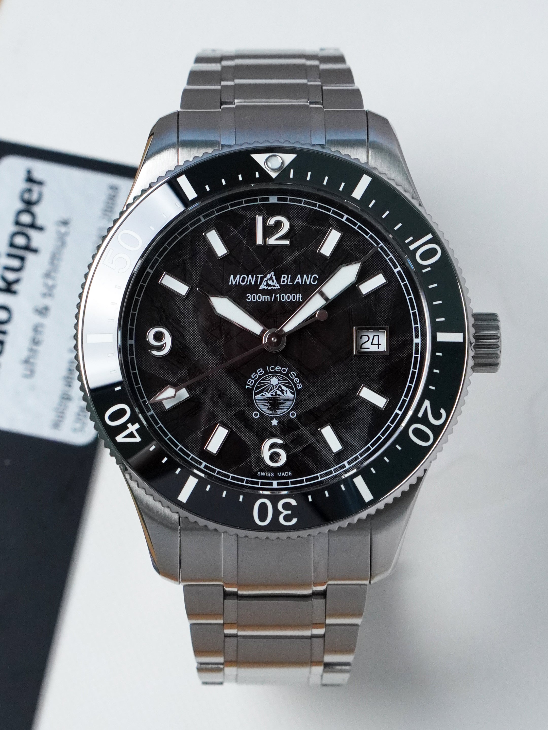 Montblanc Iced Sea Automatic Date MB129372 - Black Dial, Automatic, Full Set (2023)