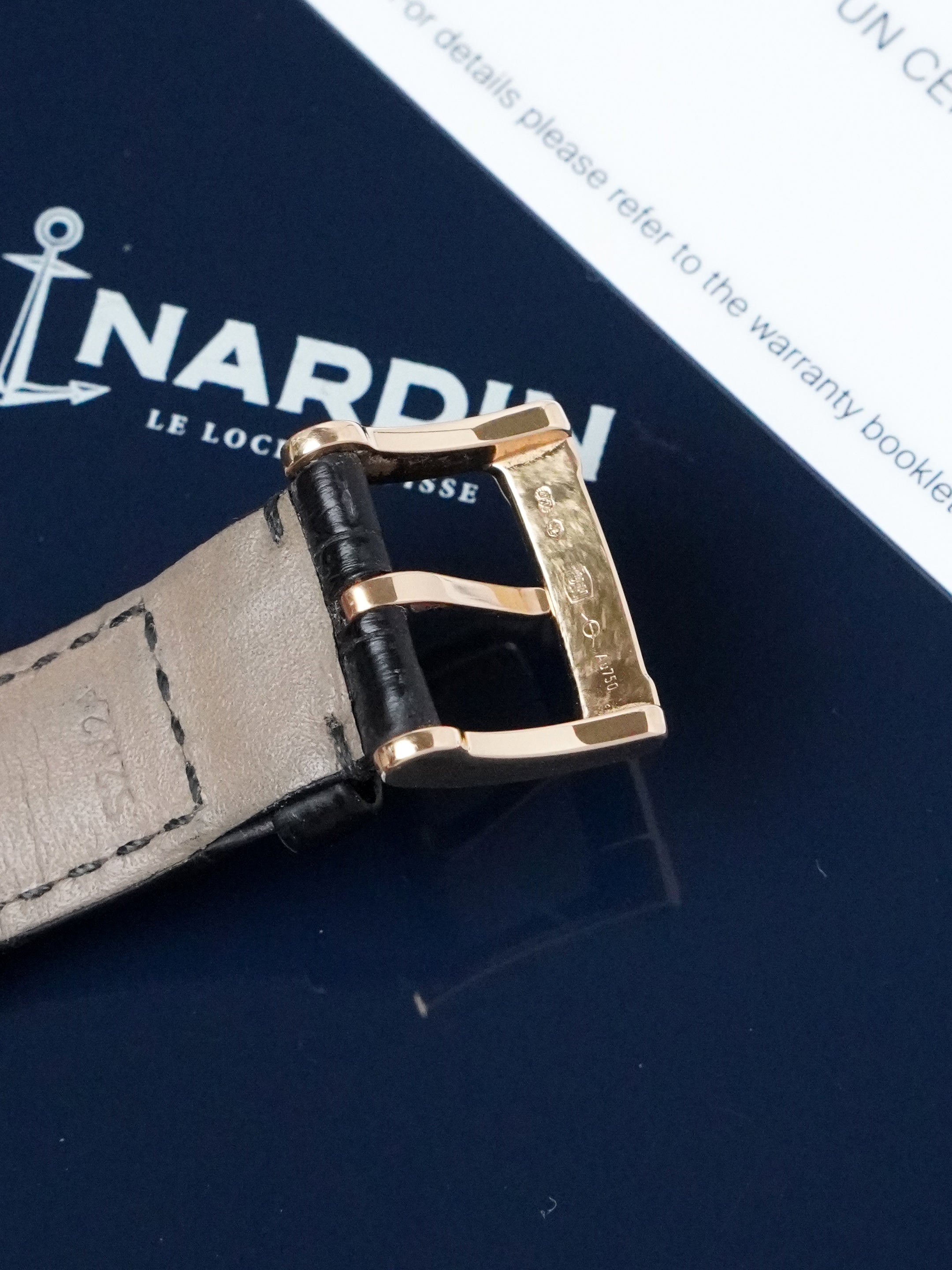 Ulysse Nardin San Marco 8156-111-2/92 - 18k 750 Yellow Gold, Black Dial, Full Set (2022)