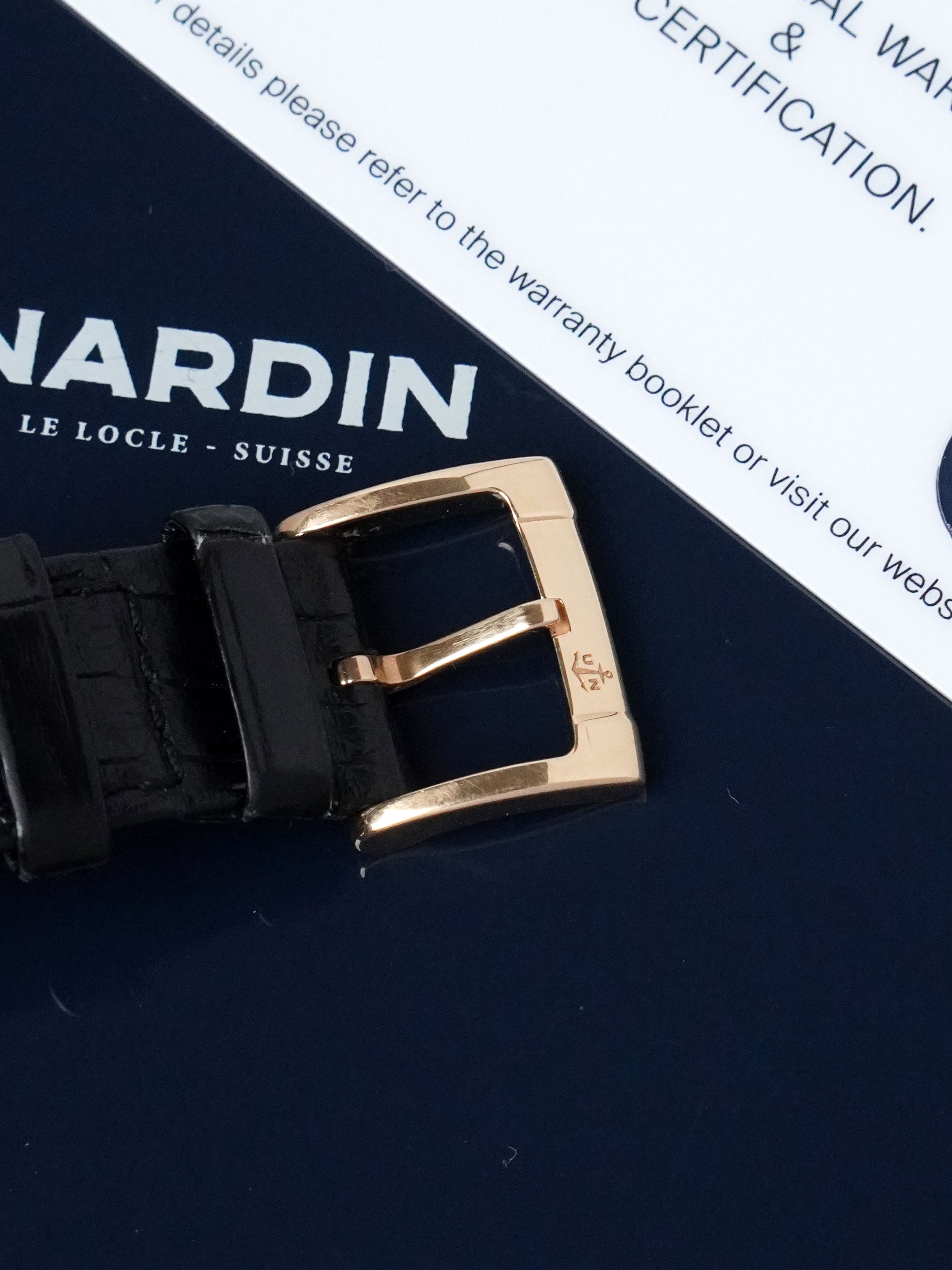 Ulysse Nardin San Marco 8156-111-2/92 - 18k 750 Yellow Gold, Black Dial, Full Set (2022)