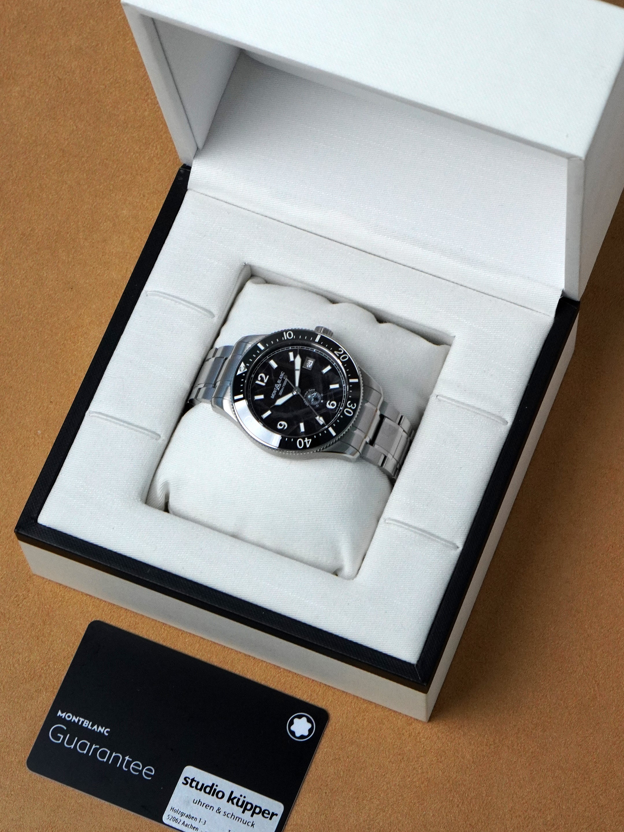 Montblanc Iced Sea Automatic Date MB129372 - Black Dial, Automatic, Full Set (2023)