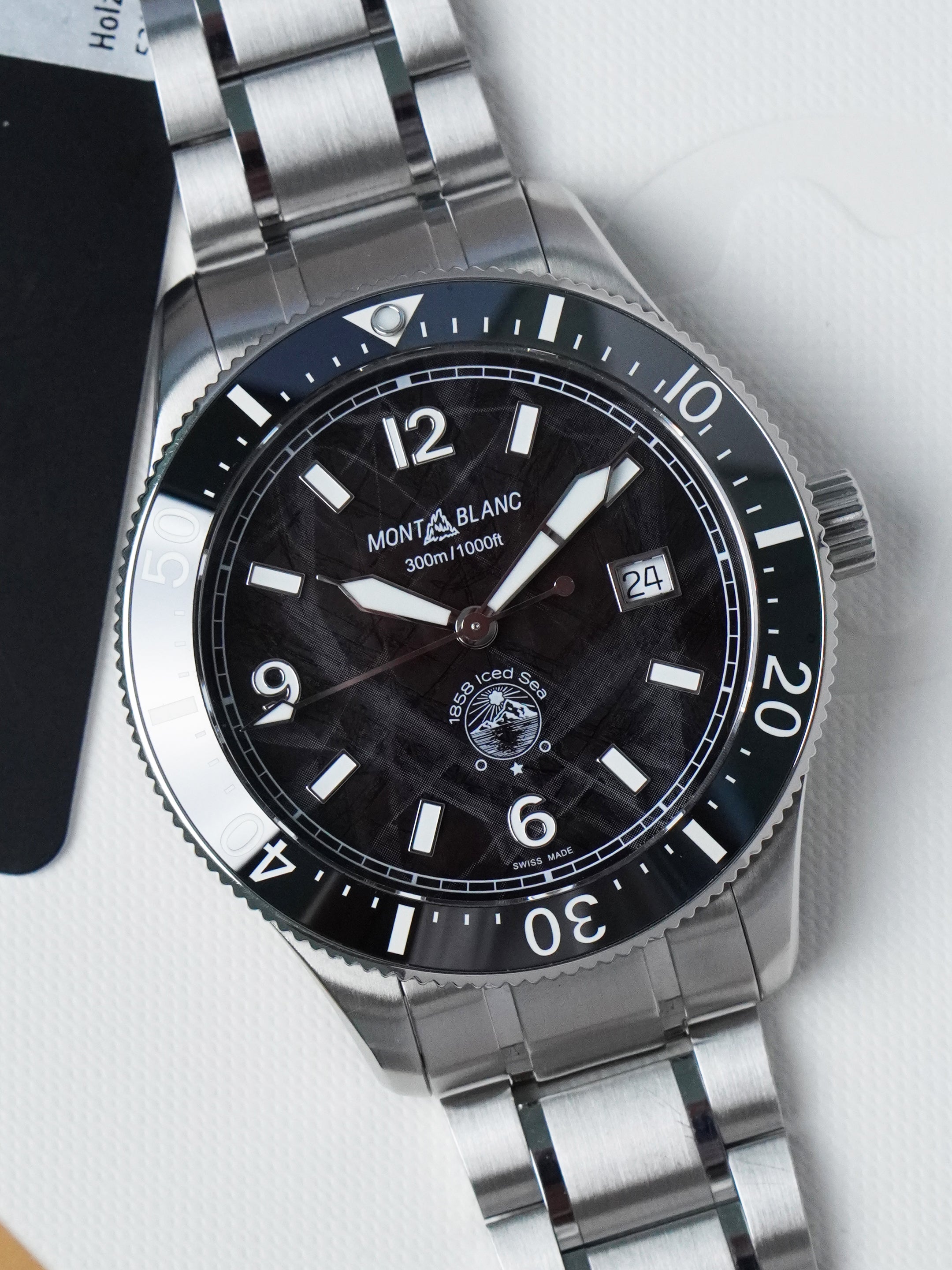 Montblanc Iced Sea Automatic Date MB129372 - Black Dial, Automatic, Full Set (2023)