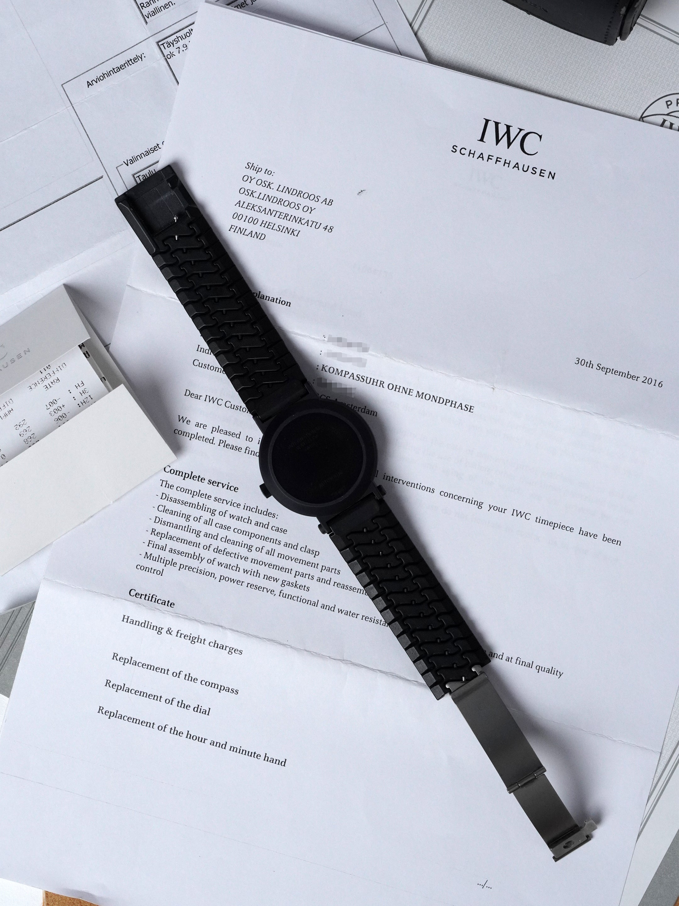 IWC Porsche Design Compass 3510 - PVD-coated Aluminium, Automatic, Full Set (1980)