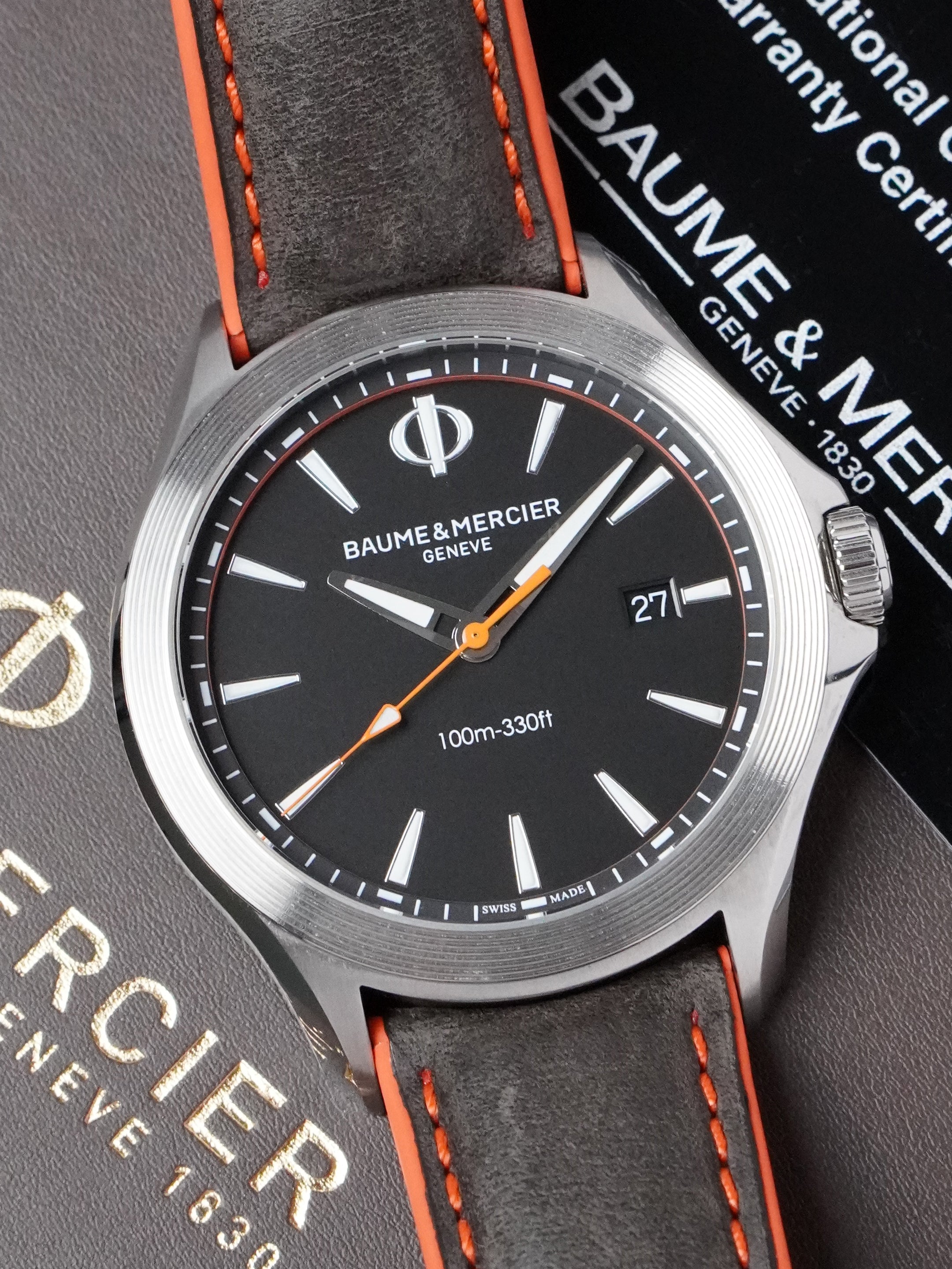 Baume & Mercier Clifton Club M0A10411 - Stainless Steel, Black Dial, Quartz, Full Set (2020)