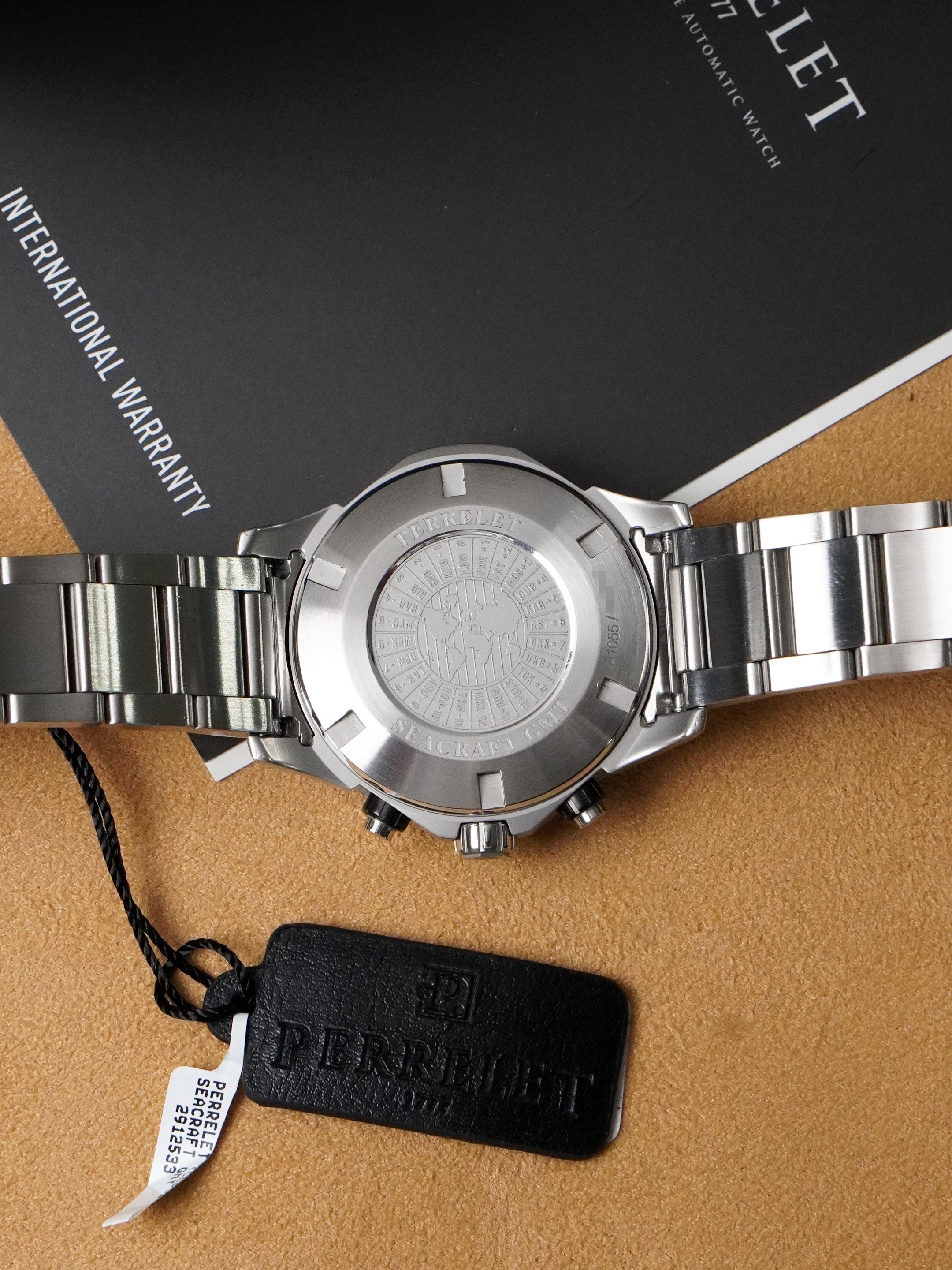 Perrelet Seacraft GMT A1055/A - Stainless Steel, White Dial, Automatic, Full Set (2011)