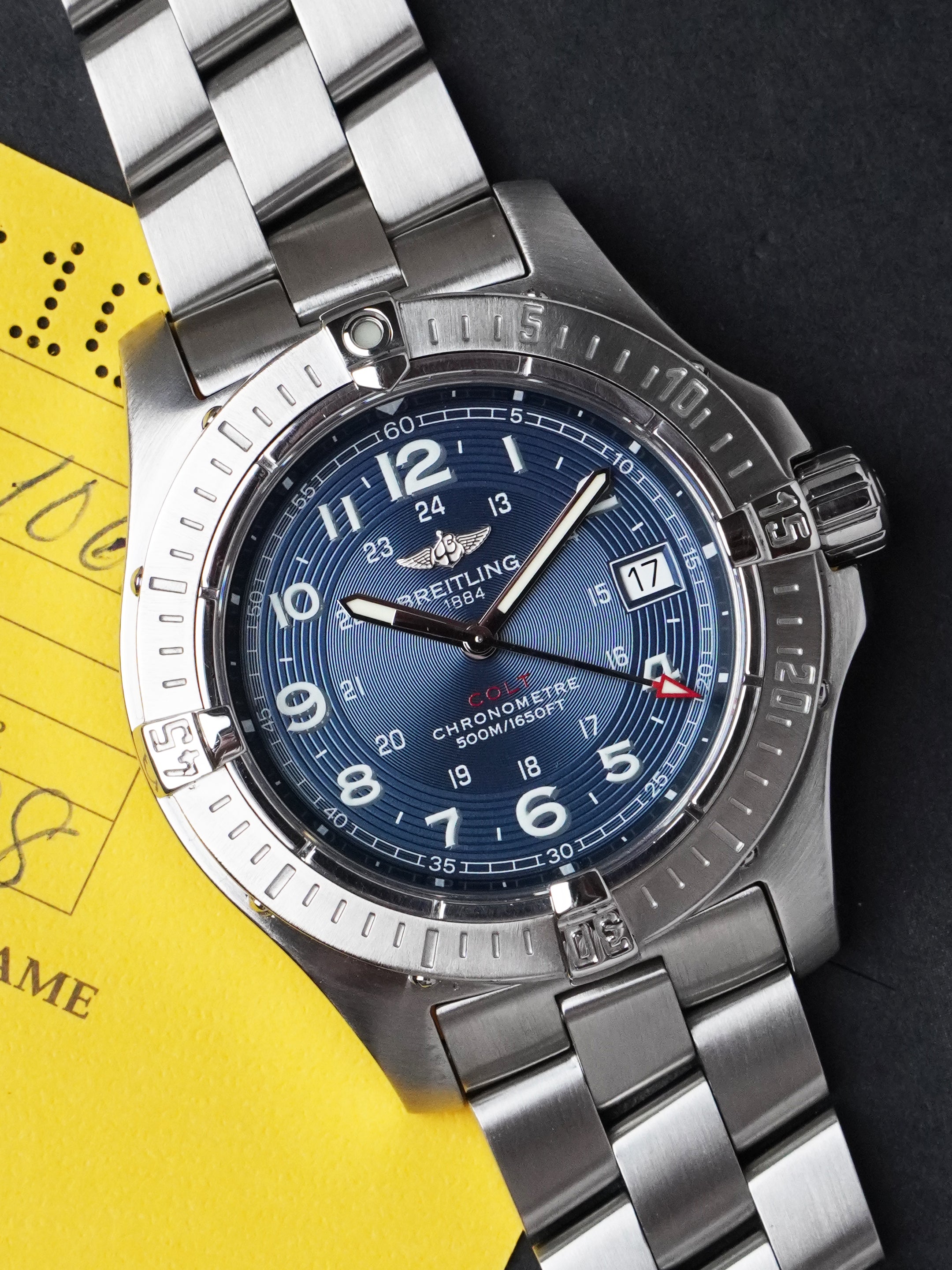 Breitling Colt A74380 - Stainless Steel, Blue Dial, Quartz, Full Set (2008)