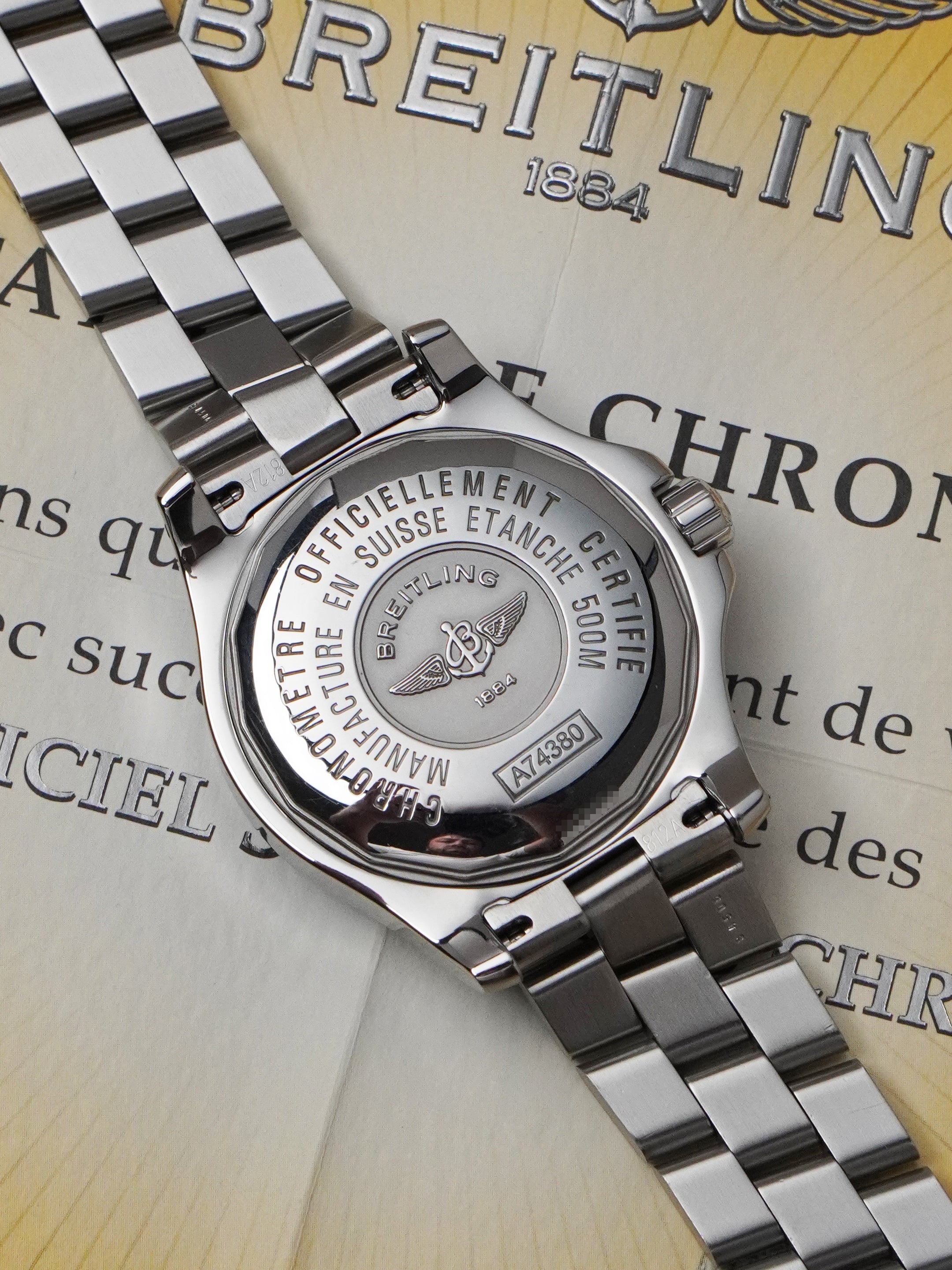 Breitling Colt A74380 - Stainless Steel, Blue Dial, Quartz, Full Set (2008)