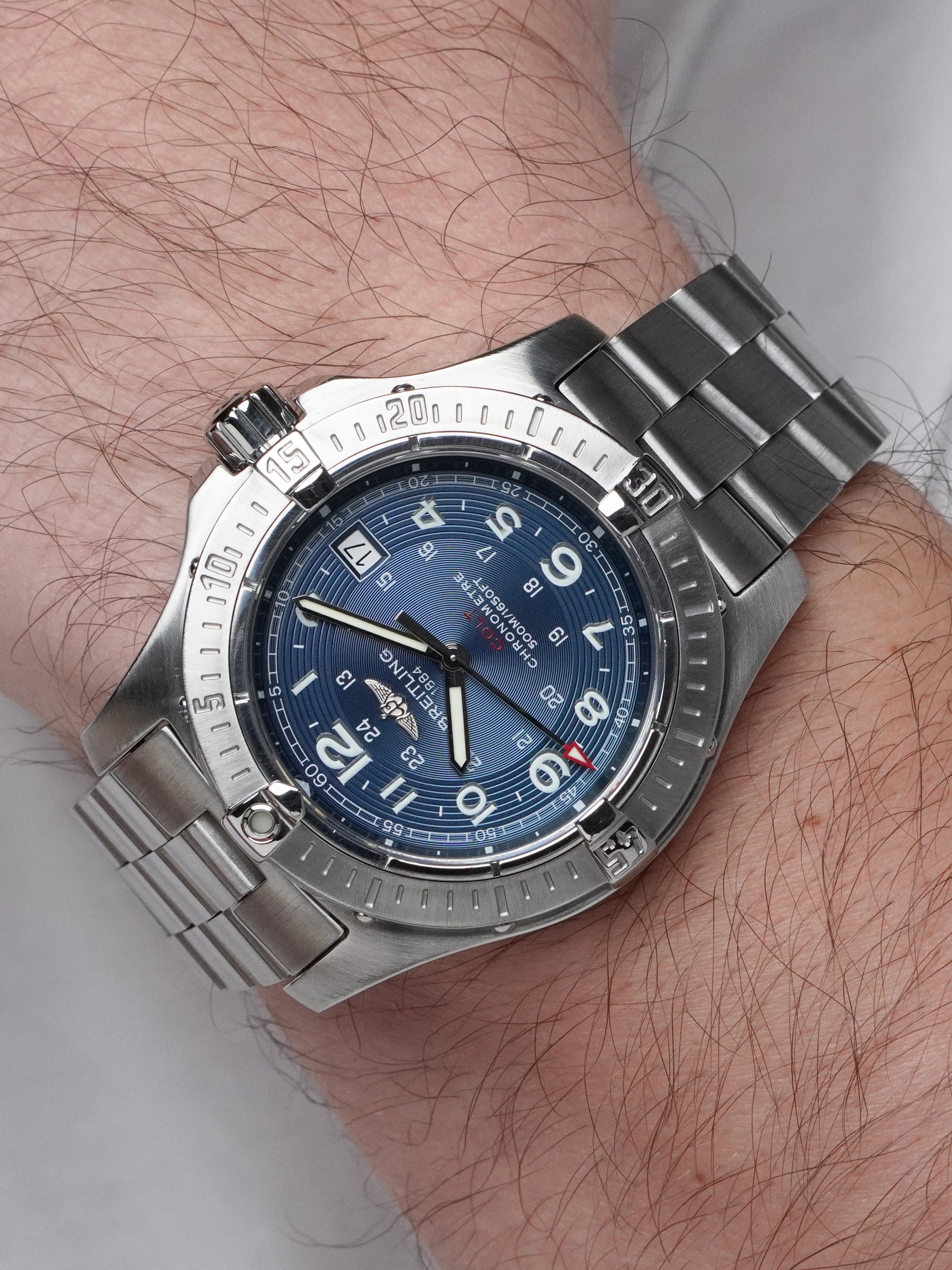 Breitling Colt A74380 - Stainless Steel, Blue Dial, Quartz, Full Set (2008)