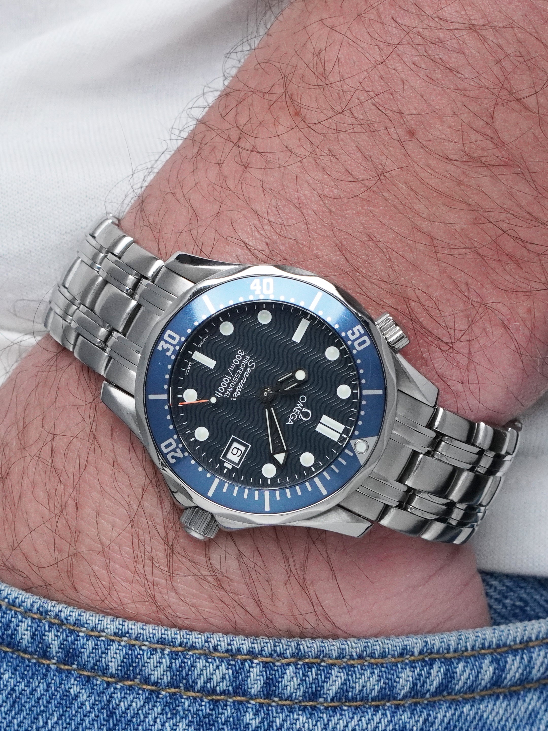 Omega Seamaster Diver 300M 2561.80 - Stainless Steel, Blue Dial, Quartz, Full Set (1998)