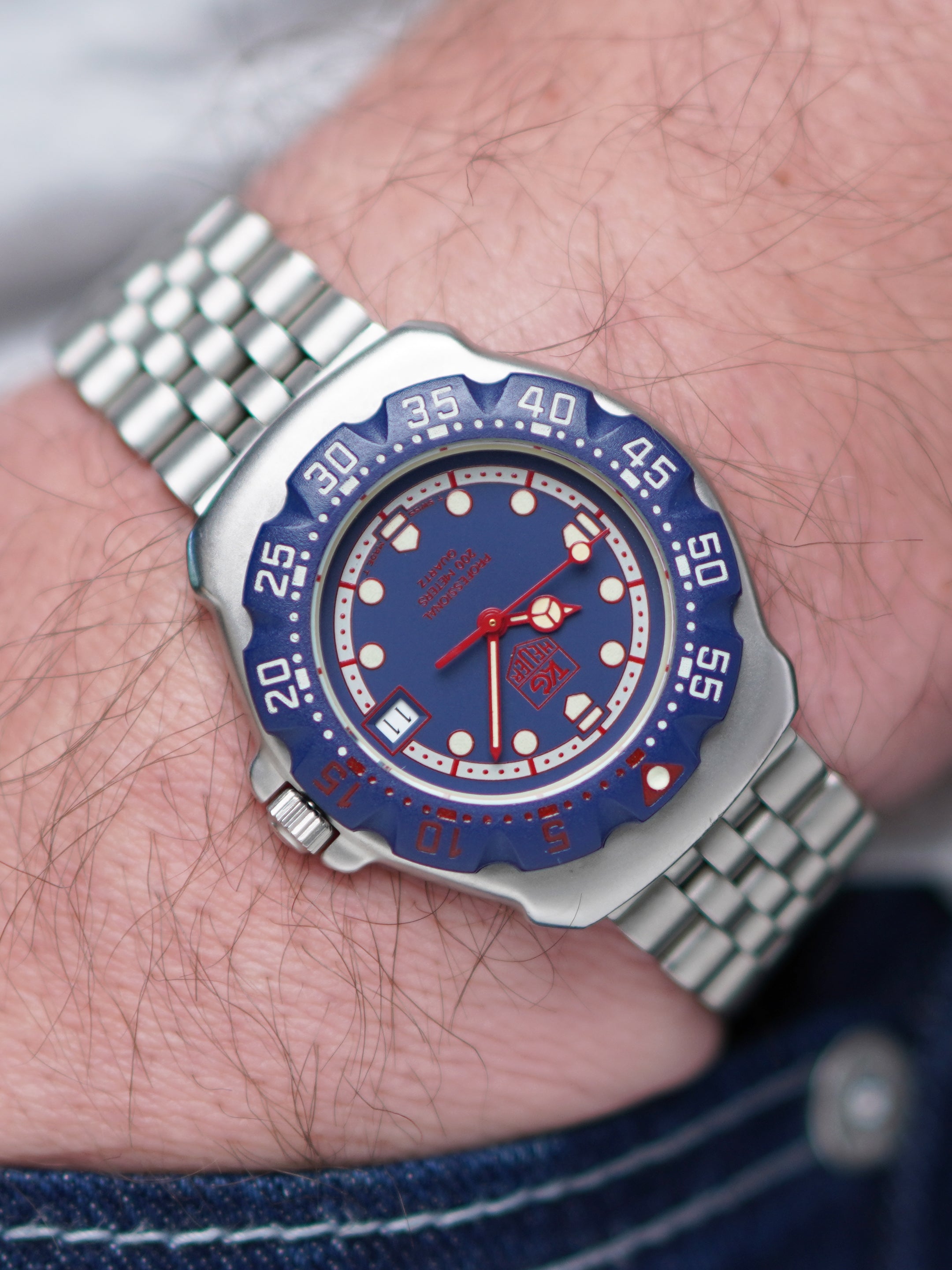 TAG Heuer Formula 1 Quartz 370.513 - Stainless Steel, Blue Dial, Quartz, Watch Only (1990)