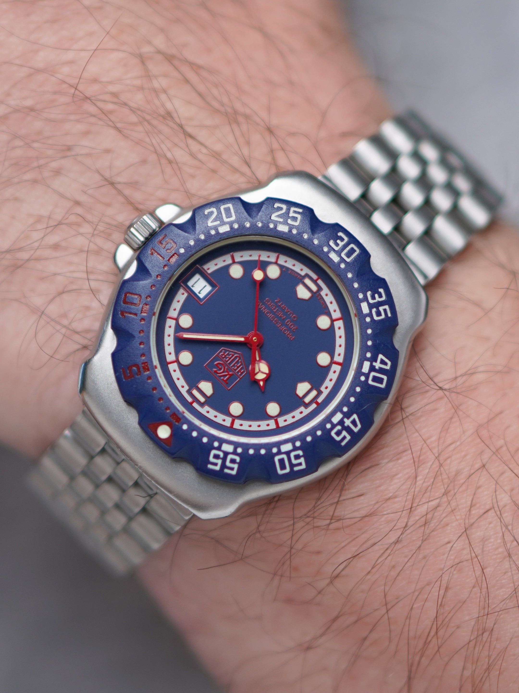 TAG Heuer Formula 1 Quartz 370.513 - Stainless Steel, Blue Dial, Quartz, Watch Only (1990)