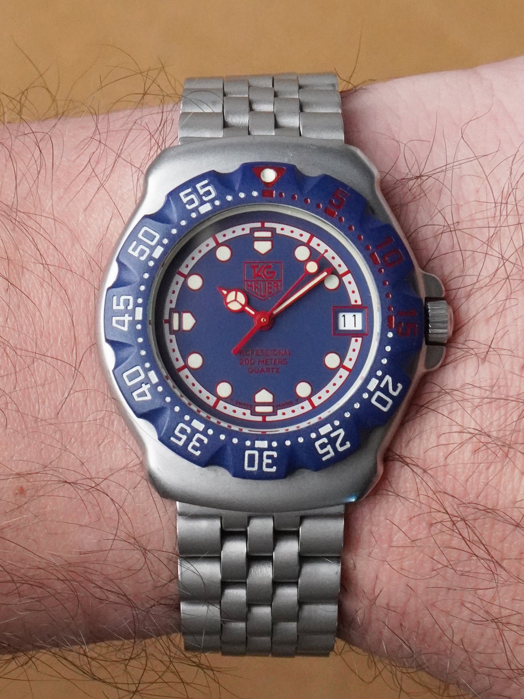 TAG Heuer Formula 1 Quartz 370.513 - Stainless Steel, Blue Dial, Quartz, Watch Only (1990)