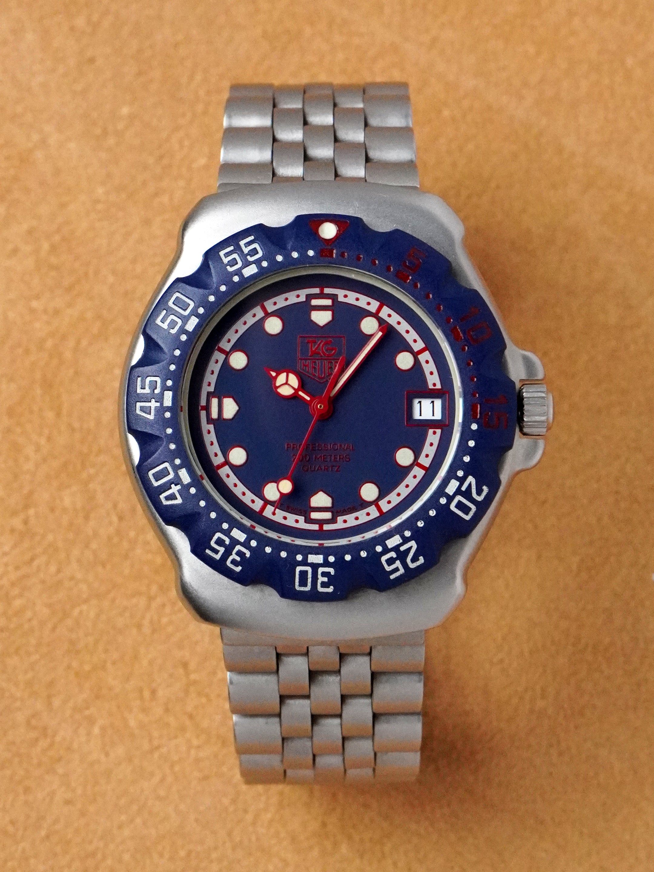 TAG Heuer Formula 1 Quartz 370.513 - Stainless Steel, Blue Dial, Quartz, Watch Only (1990)