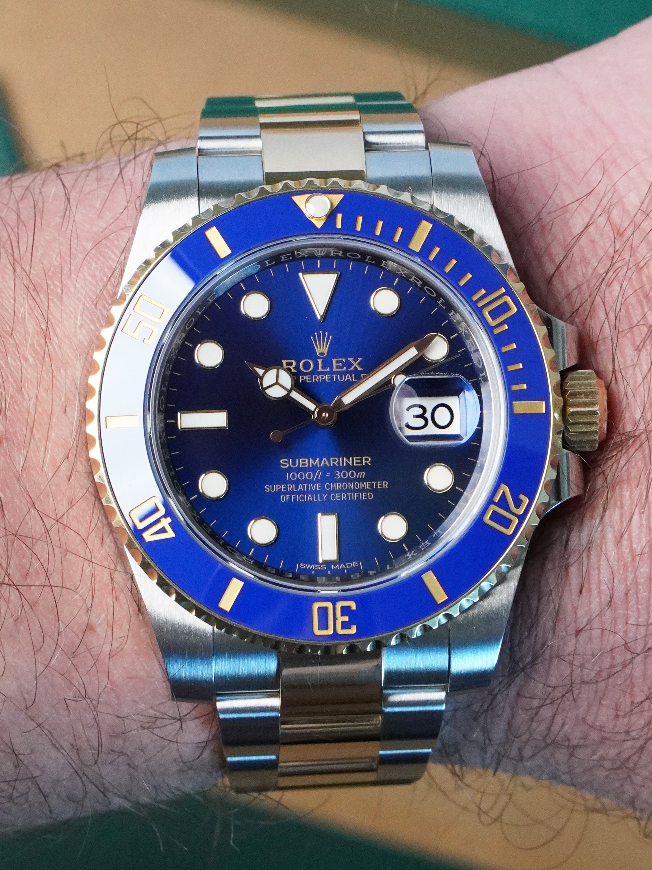 Rolex Submariner Date “Bluesy” 116613LB - SS/YG, Blue Dial, Automatic, Full Set (2018)