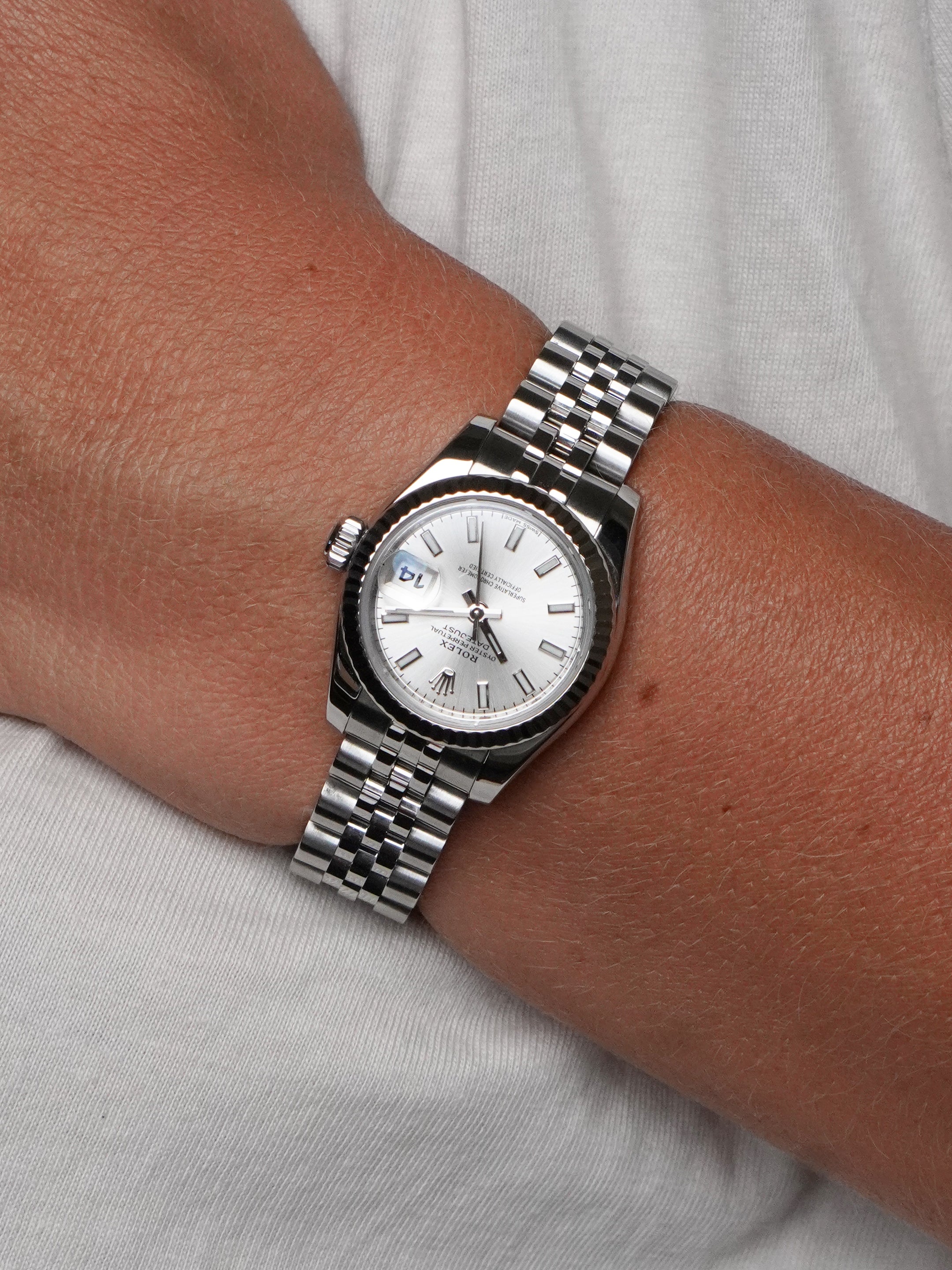 Rolex Lady-Datejust 26mm 179174 - 18k WG/Stainless Steel, Silver Dial, Automatic, Box (2005)