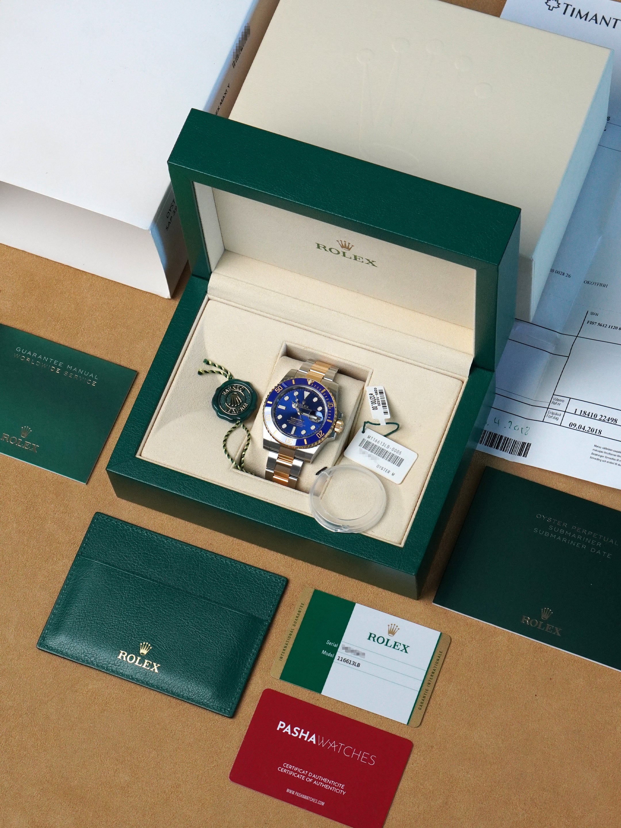 Rolex Submariner Date “Bluesy” 116613LB - SS/YG, Blue Dial, Automatic, Full Set (2018)