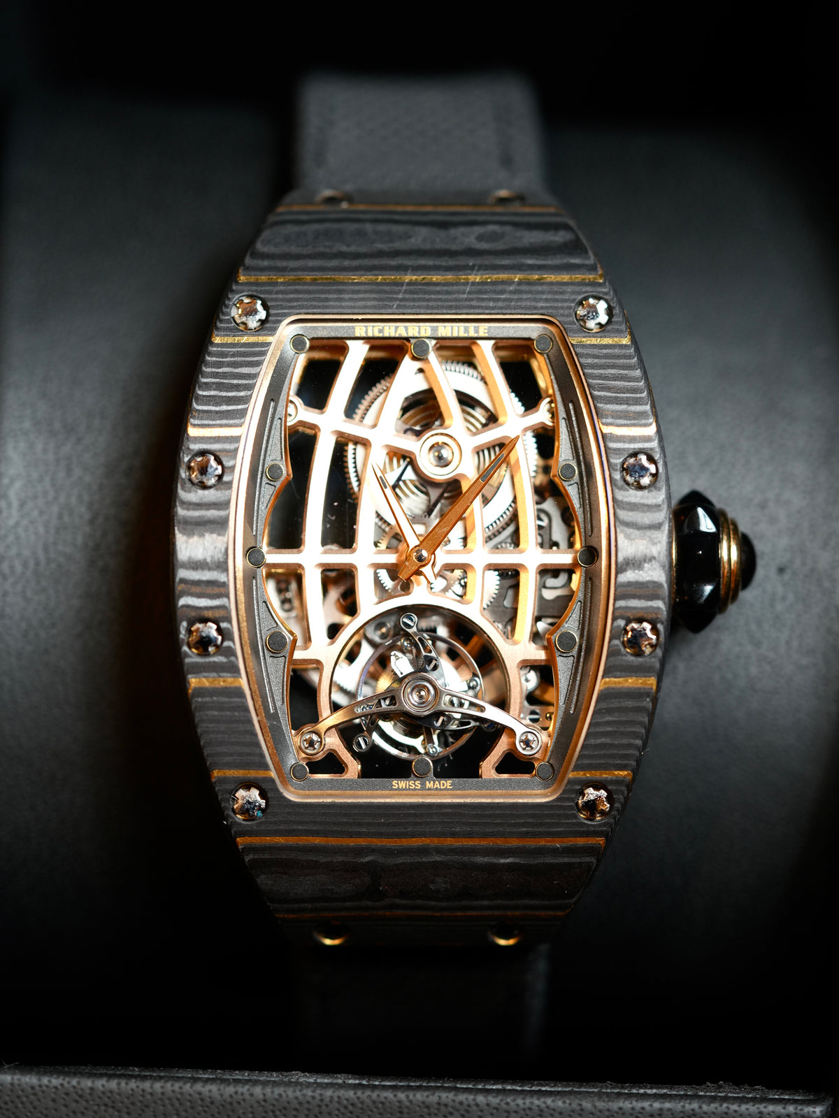 Richard Mille Automatic Tourbillon Gold Carbon TPT RM 74-02 - Watch & Box (2022*)