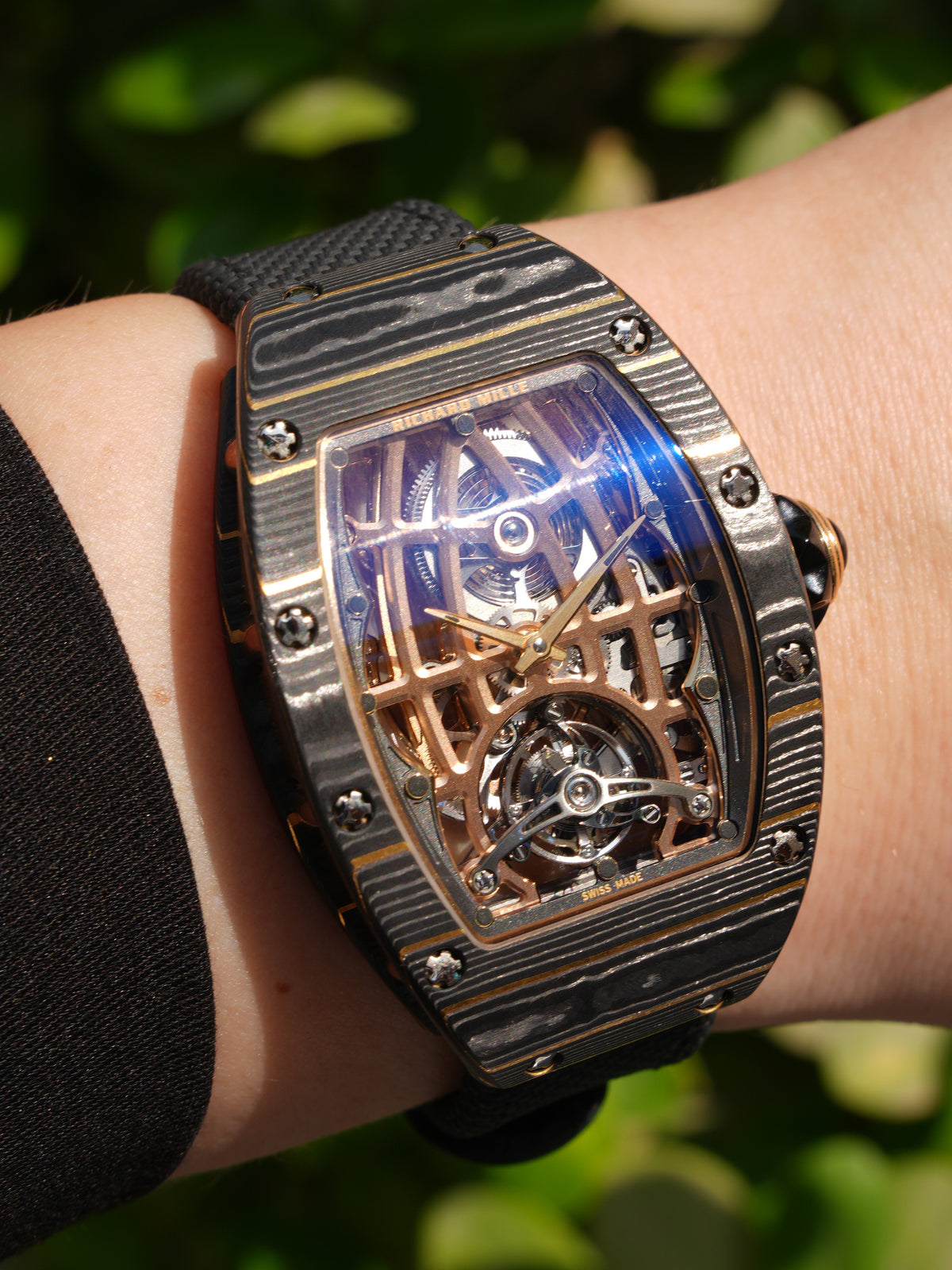 Richard Mille Automatic Tourbillon Gold Carbon TPT RM 74-02 - Watch & Box (2022*)