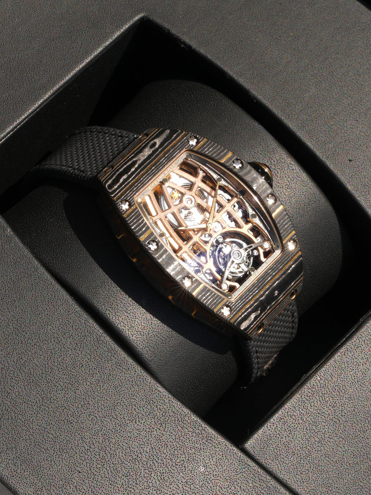 Richard Mille Automatic Tourbillon Gold Carbon TPT RM 74-02 - Watch & Box (2022*)