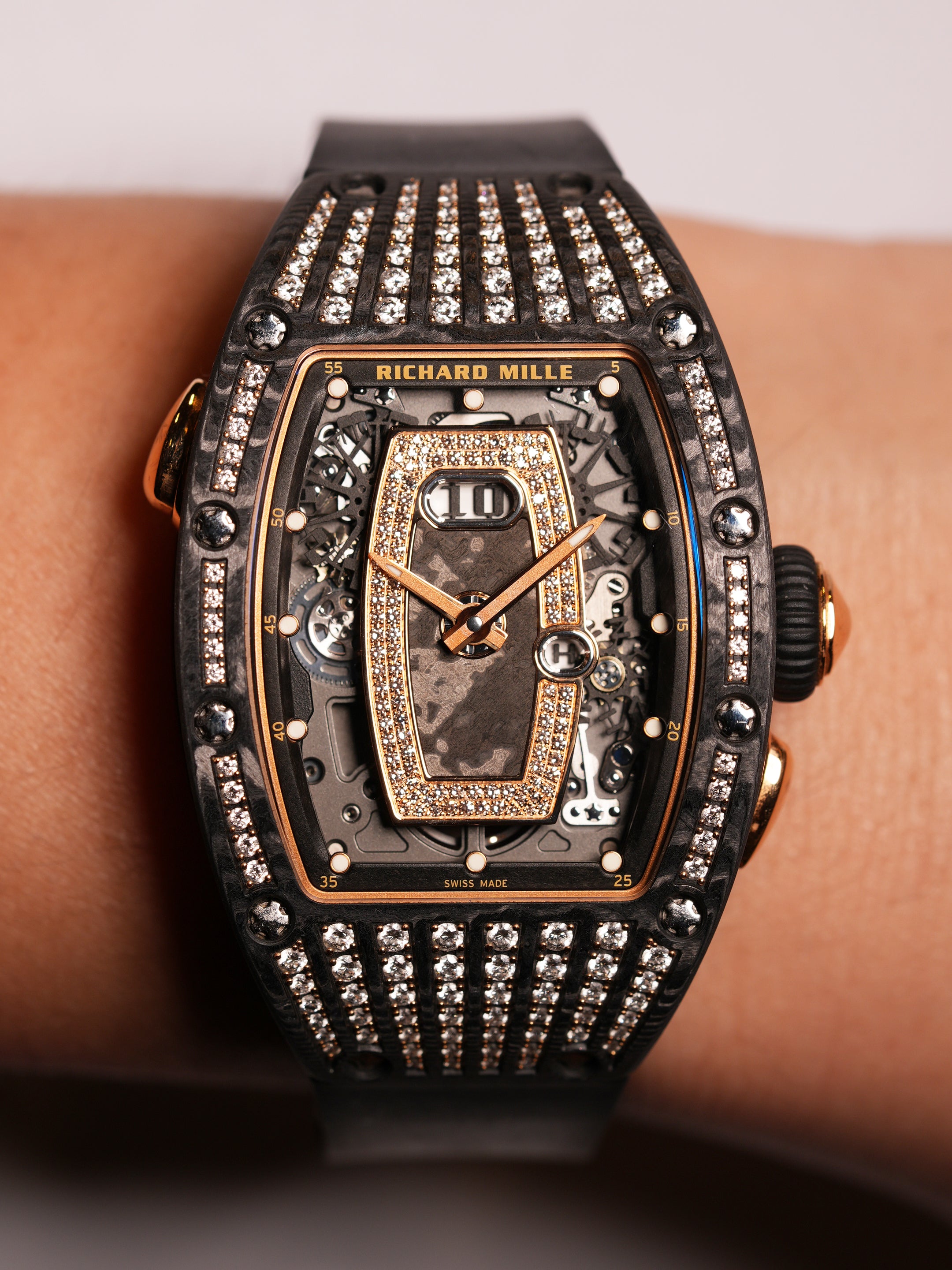 Richard Mille RM 037 RG CA TPT - 18k Rose Gold & Carbon TPT, Automatic, Full Set (2020)