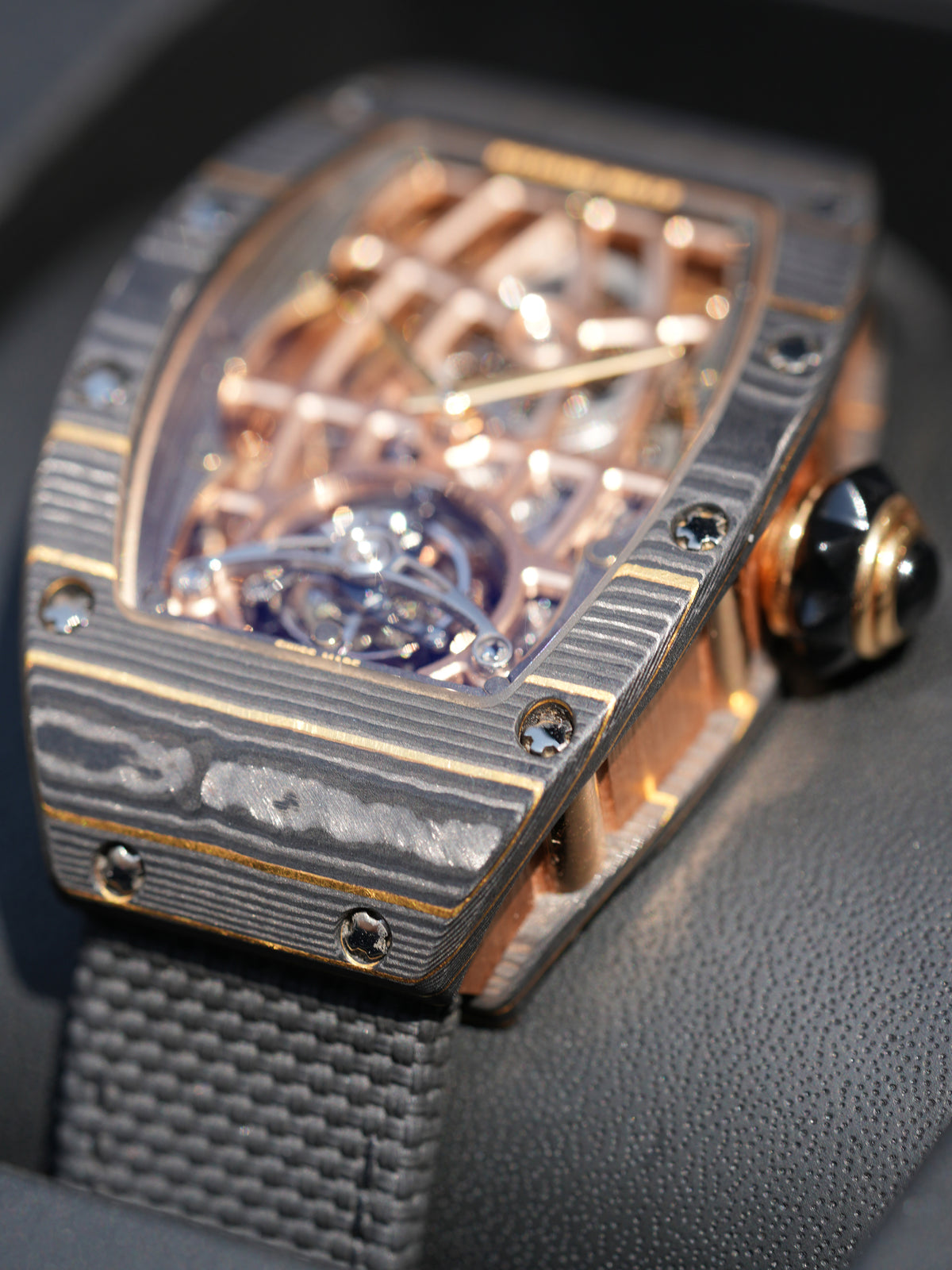 Richard Mille Automatic Tourbillon Gold Carbon TPT RM 74-02 - Watch & Box (2022*)