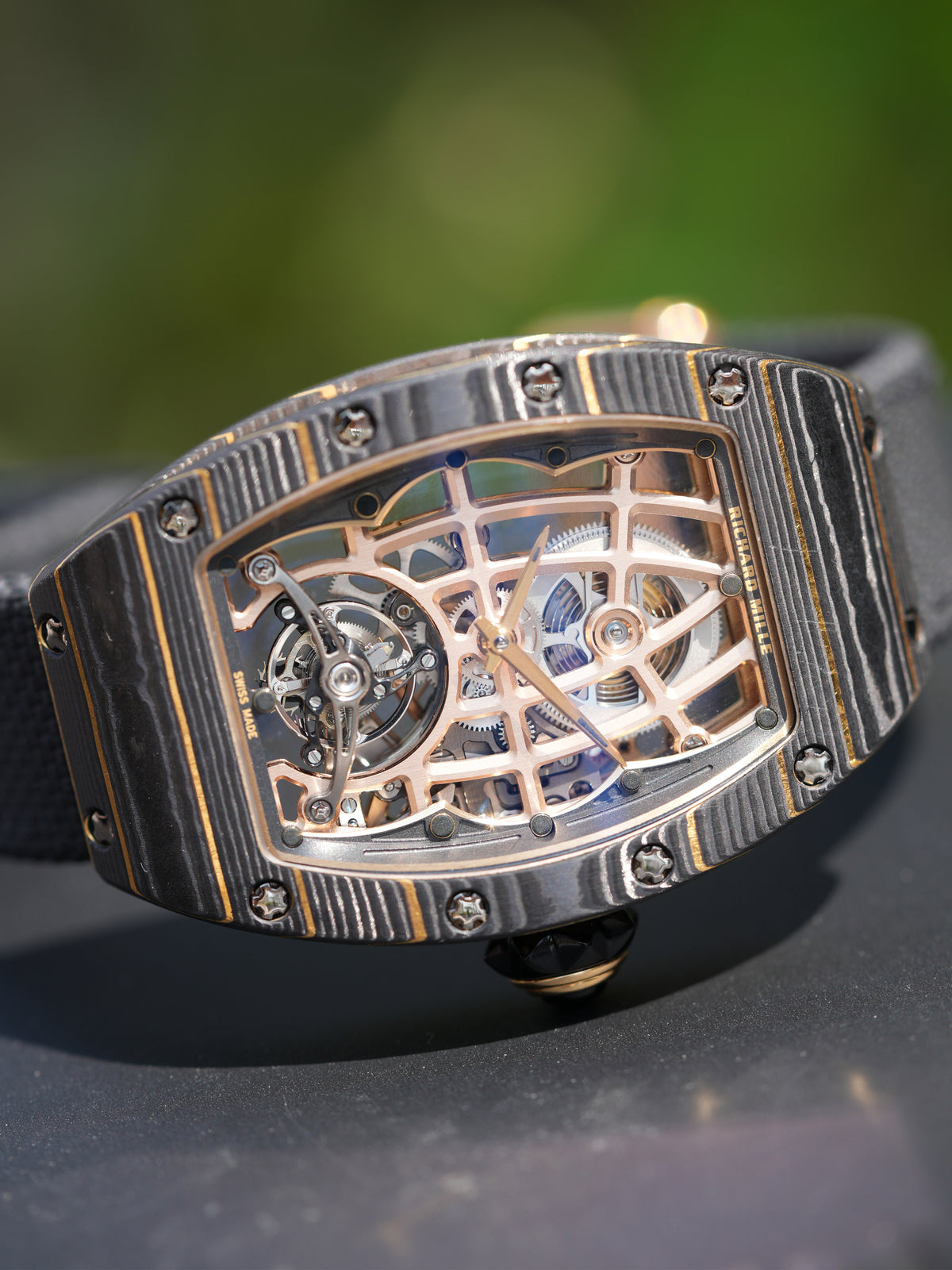 Richard Mille Automatic Tourbillon Gold Carbon TPT RM 74-02 - Watch & Box (2022*)