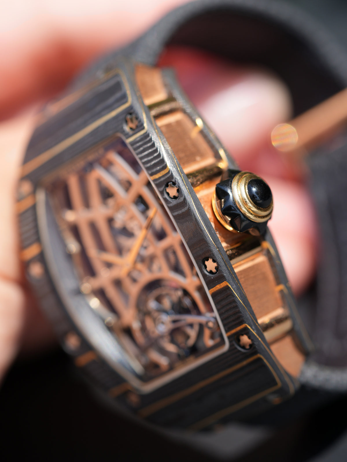 Richard Mille Automatic Tourbillon Gold Carbon TPT RM 74-02 - Watch & Box (2022*)